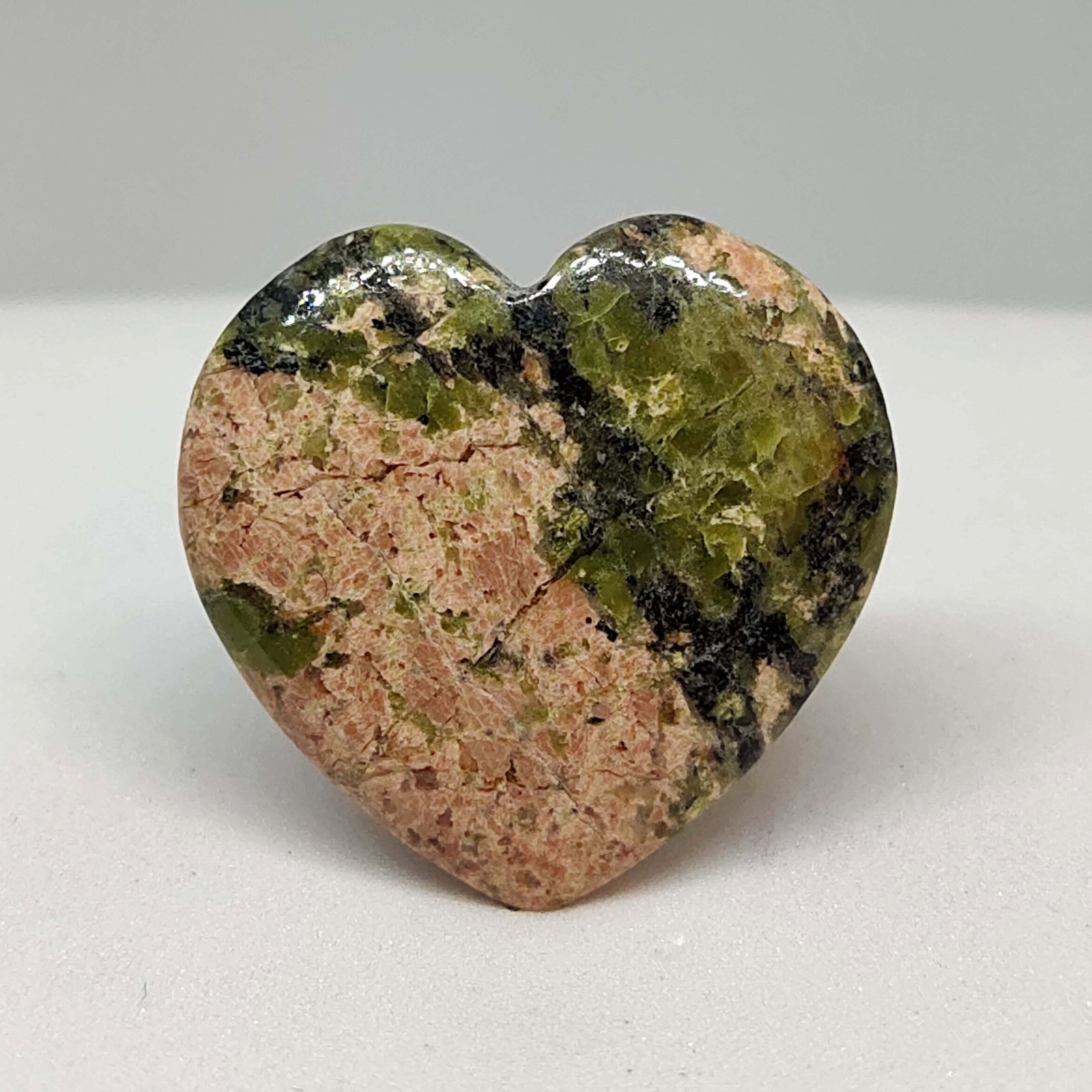 29.95 ct Natural Unakite Jasper Heart (1 of 1)