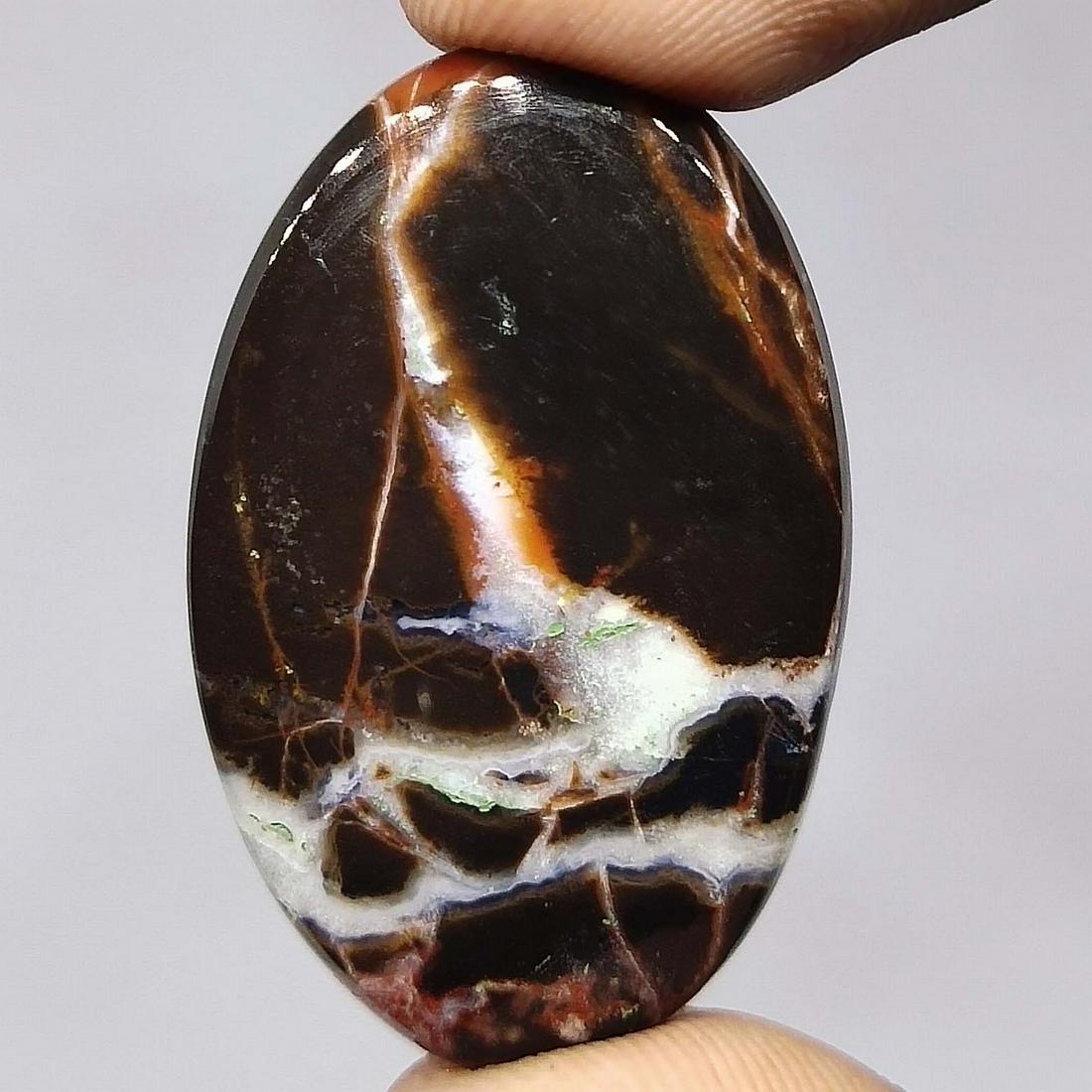 29.20 ct Natural Pilbara Jasper: All the stones listed are 100% natural and rarely selected from a big quantity lot also these are of very high quality. BID WITH CONFIDENCE!!! DIMENSIONS : 34X21X4 mm