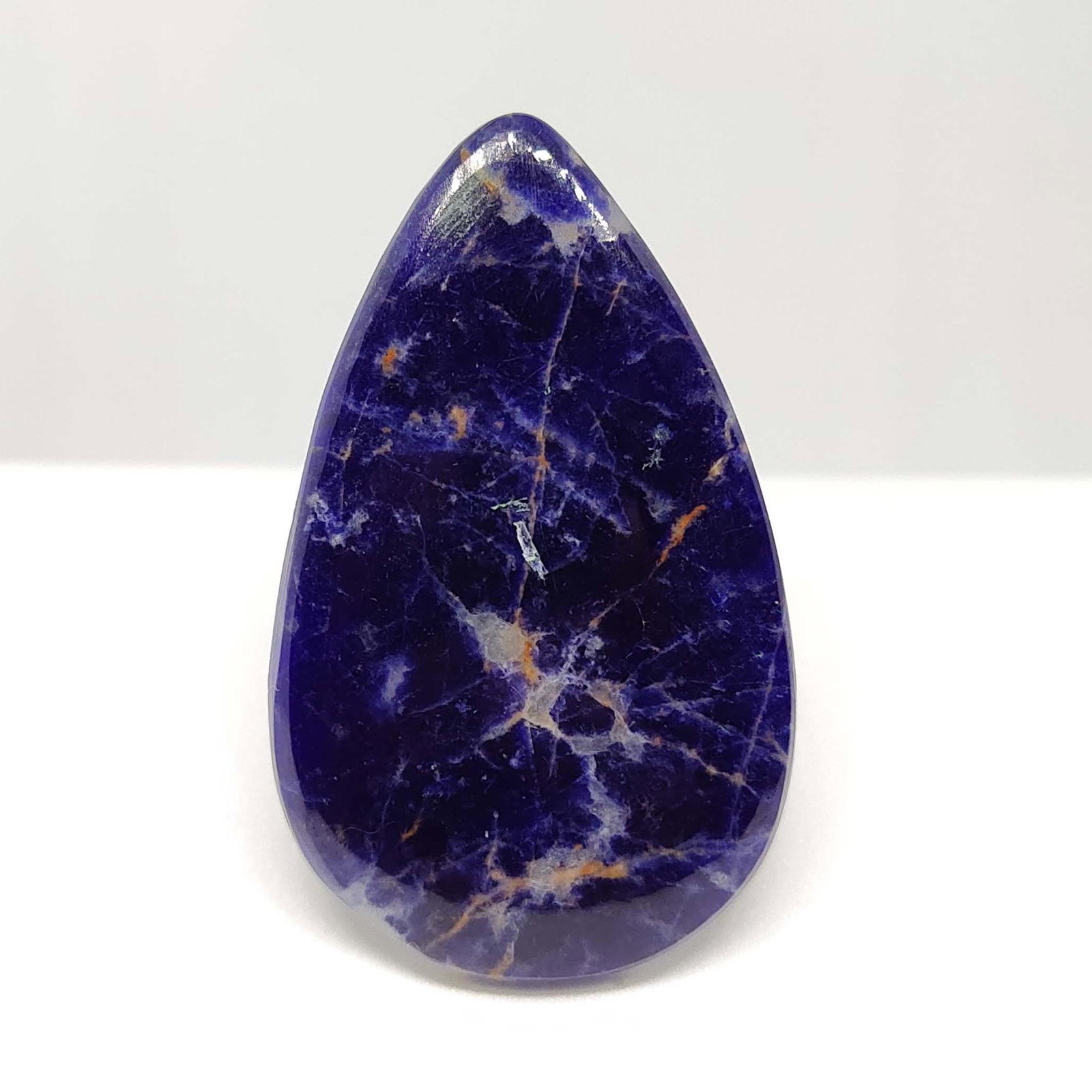 33.30 ct Natural Sodalite: All the stones listed are 100% natural and rarely selected from a big quantity lot also these are of very high quality. BID WITH CONFIDENCE!!! DIMENSIONS : 42.30X25.86X4.28 mm