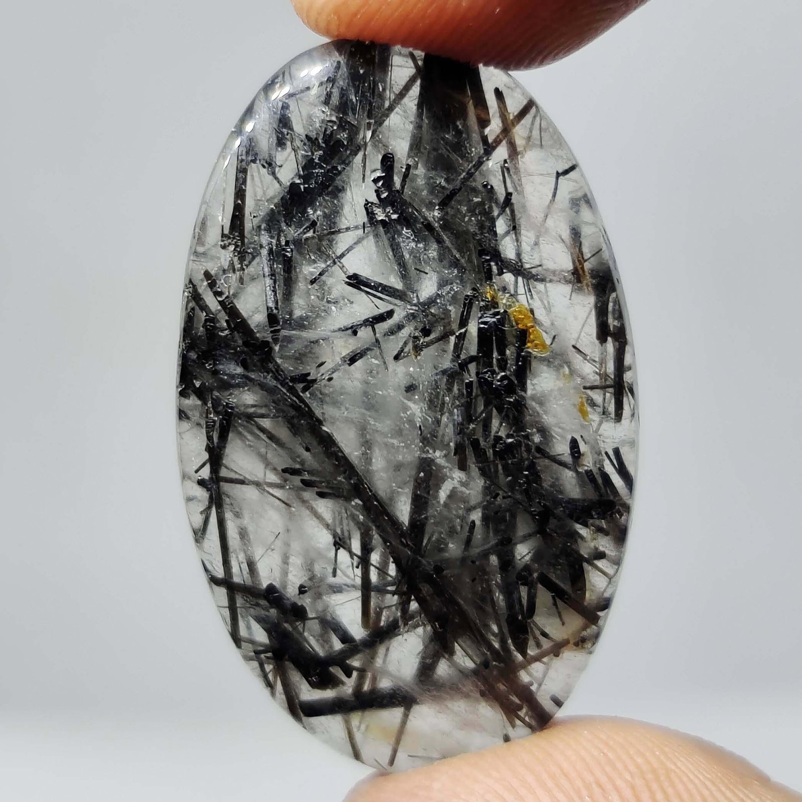 33.80 ct Natural Black Rutile Quartz (1 of 1)