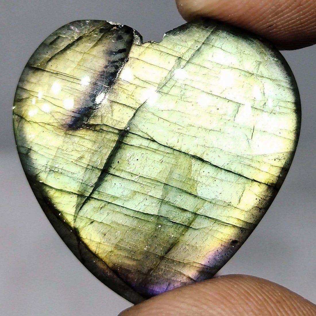 49.05 ct Natural Multi Labradorite Heart (1 of 1)
