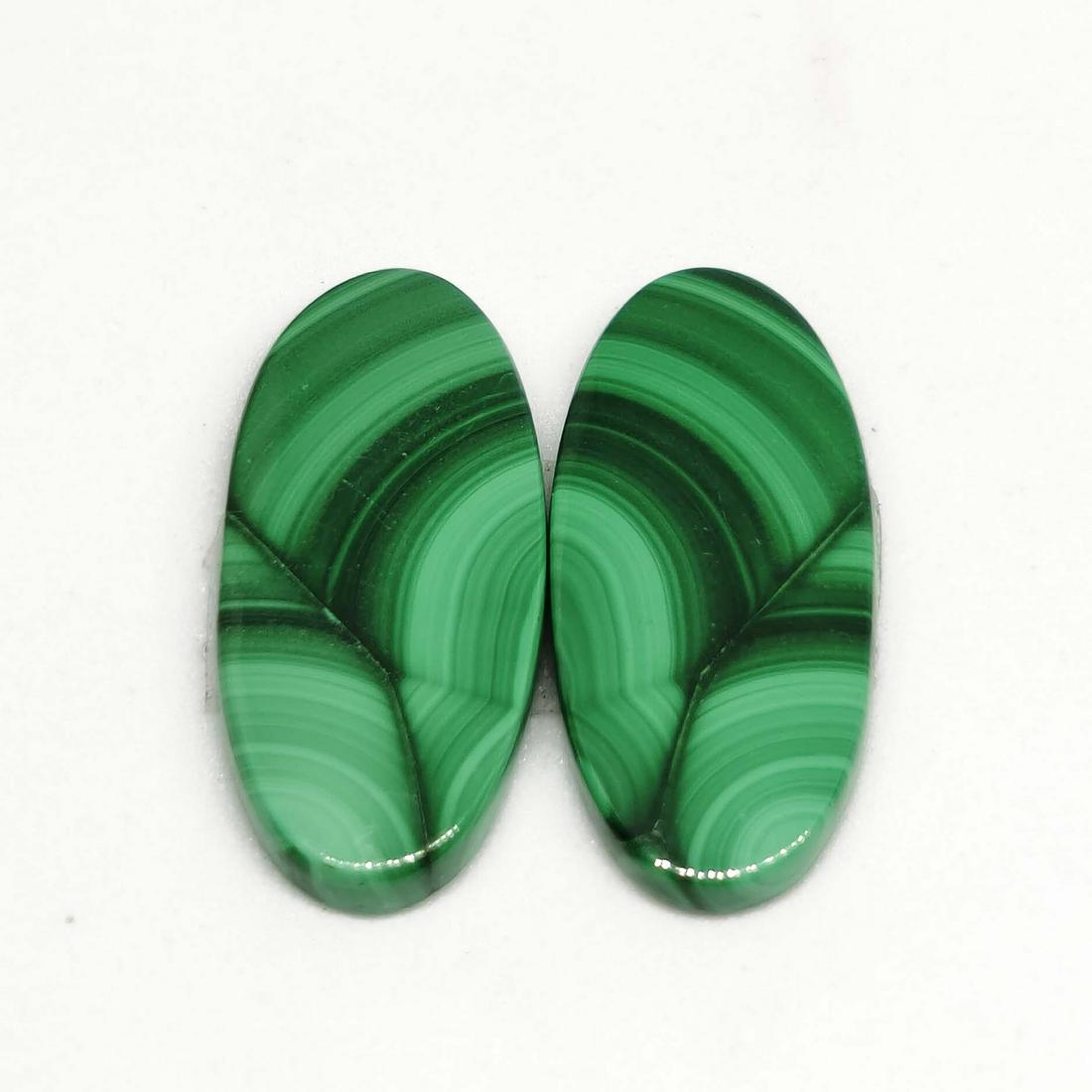 42.00 ct Natural Malachite Pair (1 of 1)