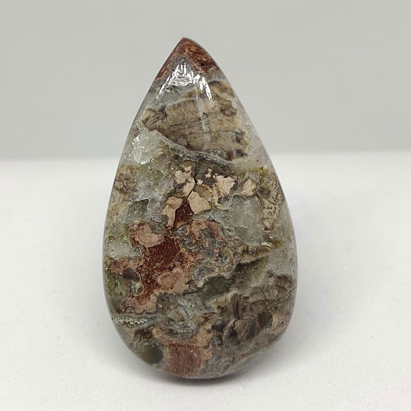 36.40 ct Natural Mushroom Jasper: All the stones listed are 100% natural and rarely selected from a big quantity lot also these are of very high quality. BID WITH CONFIDENCE!!! DIMENSIONS : 39X22X5 mm