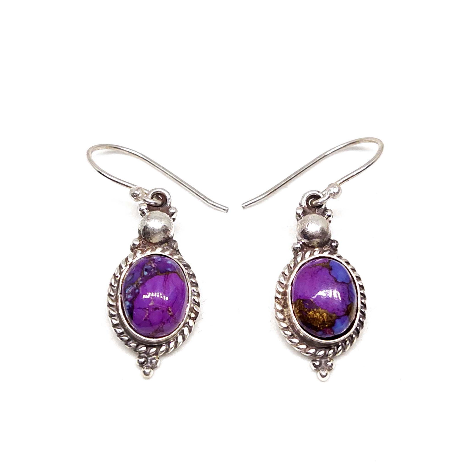 Natural Copper Purple Turquoise 92.5 Sterling Silver (1 of 2)