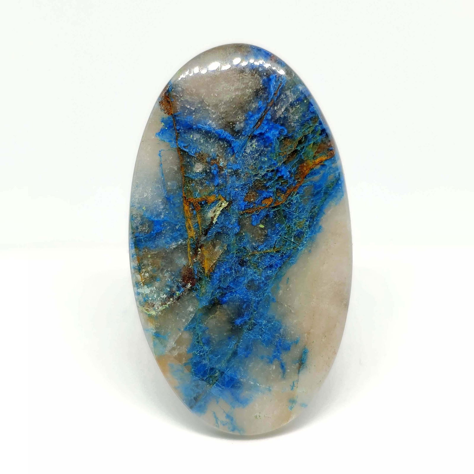 50.55 ct Top Grade Natural Sea Sediment Jasper: All the stones listed are 100% natural and rarely selected from a big quantity lot also these are of very high quality. BID WITH CONFIDENCE!!! DIMENSIONS : 44X25X5 mm