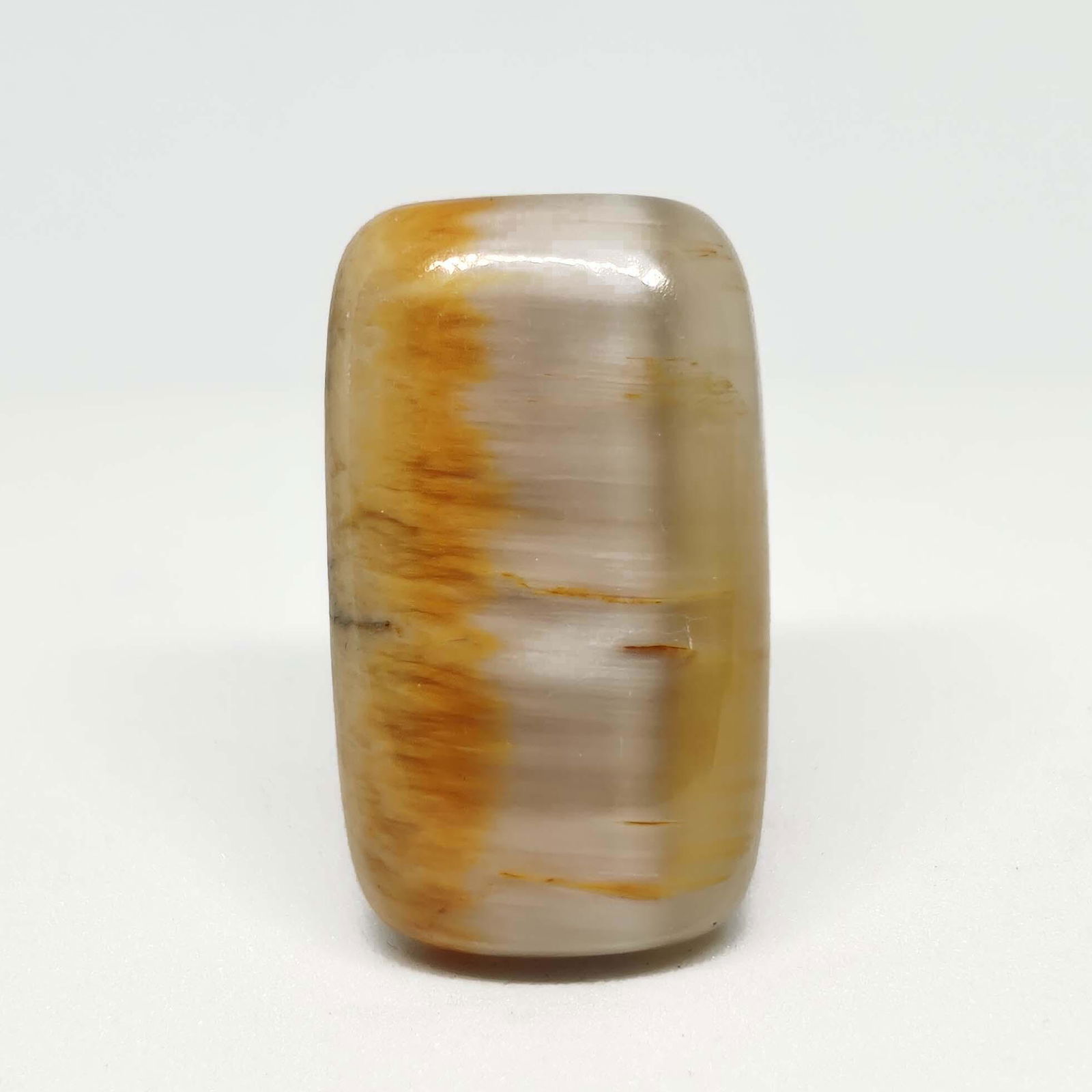 18.50 ct Natural Tiger Bee Jasper: All the stones listed are 100% natural and rarely selected from a big quantity lot also these are of very high quality. BID WITH CONFIDENCE!!! DIMENSIONS : 23X13X5 mm