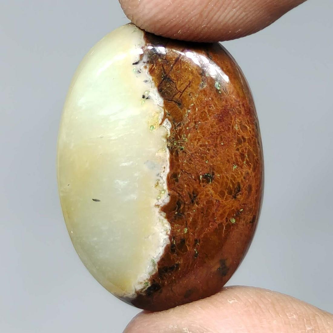 28.80 ct Natural Imperial Jasper: All the stones listed are 100% natural and rarely selected from a big quantity lot also these are of very high quality. BID WITH CONFIDENCE!!! DIMENSIONS : 26X18X6 mm