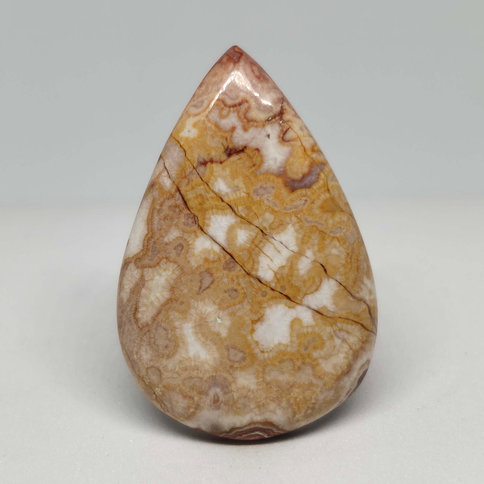 25.90 ct Natural Rosita Jasper: All the stones listed are 100% natural and rarely selected from a big quantity lot also these are of very high quality. BID WITH CONFIDENCE!!! DIMENSIONS : 32X21X5 mm