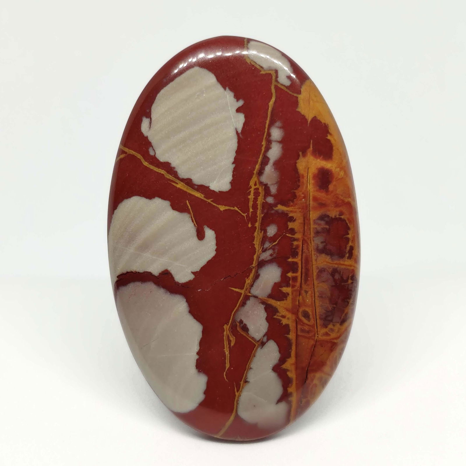 89.60 ct Natural Noreena Jasper: All the stones listed are 100% natural and rarely selected from a big quantity lot also these are of very high quality. BID WITH CONFIDENCE!!! DIMENSIONS : 56X35X5 mm