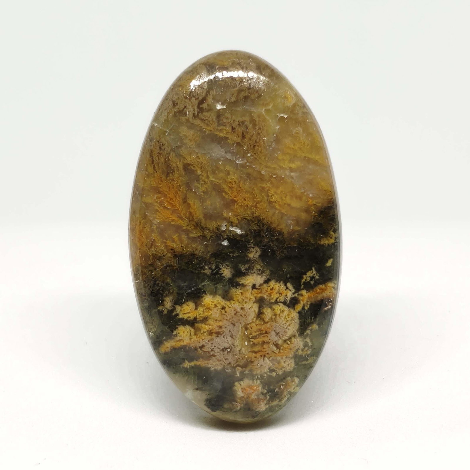 33.30 ct Natural Bumble Bee Jasper: All the stones listed are 100% natural and rarely selected from a big quantity lot also these are of very high quality. BID WITH CONFIDENCE!!! DIMENSIONS : 32X18X6 mm
