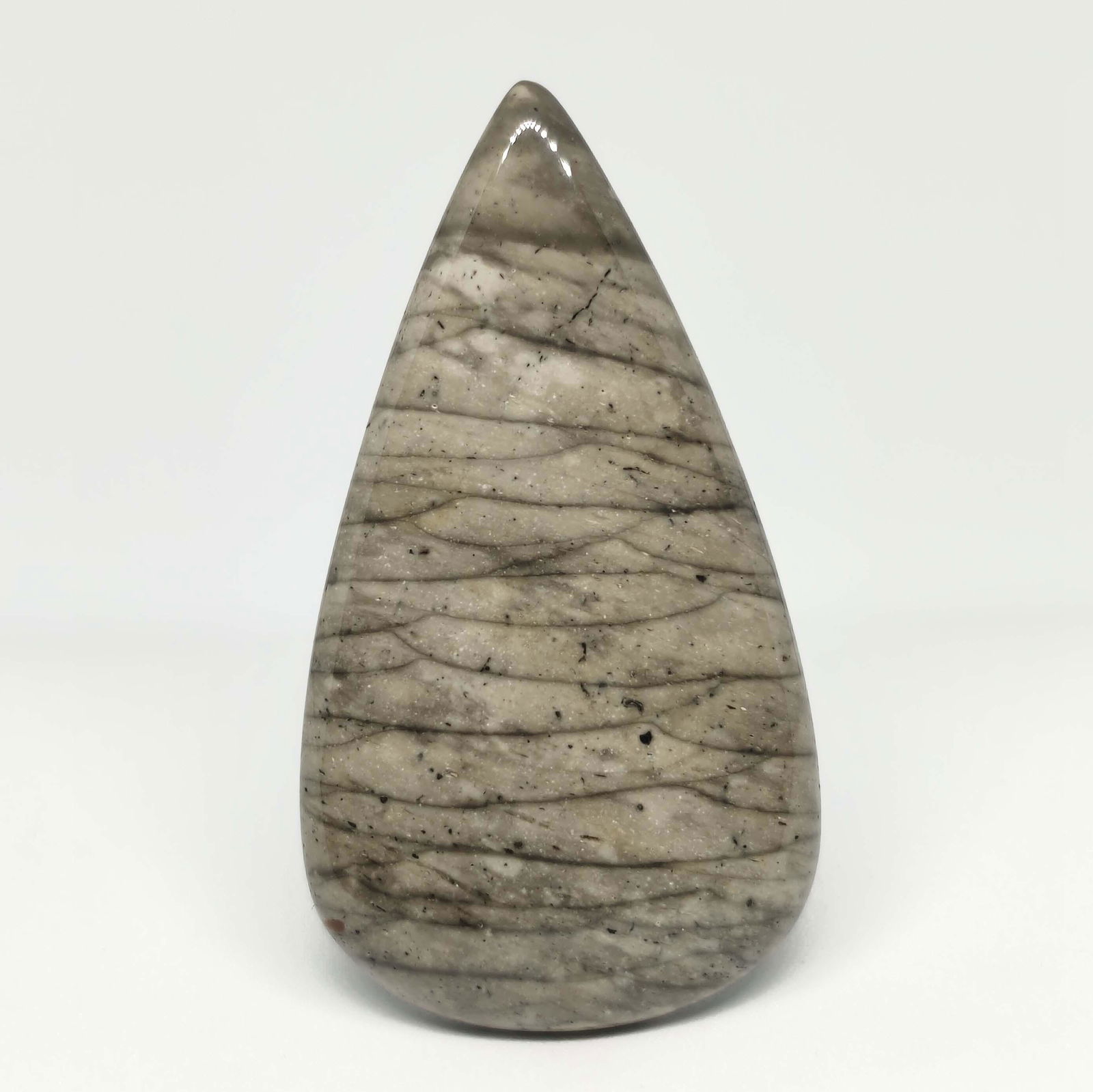 87.60 ct Natural Willow Creek Jasper: All the stones listed are 100% natural and rarely selected from a big quantity lot also these are of very high quality. BID WITH CONFIDENCE!!! DIMENSIONS : 57X31X6 mm