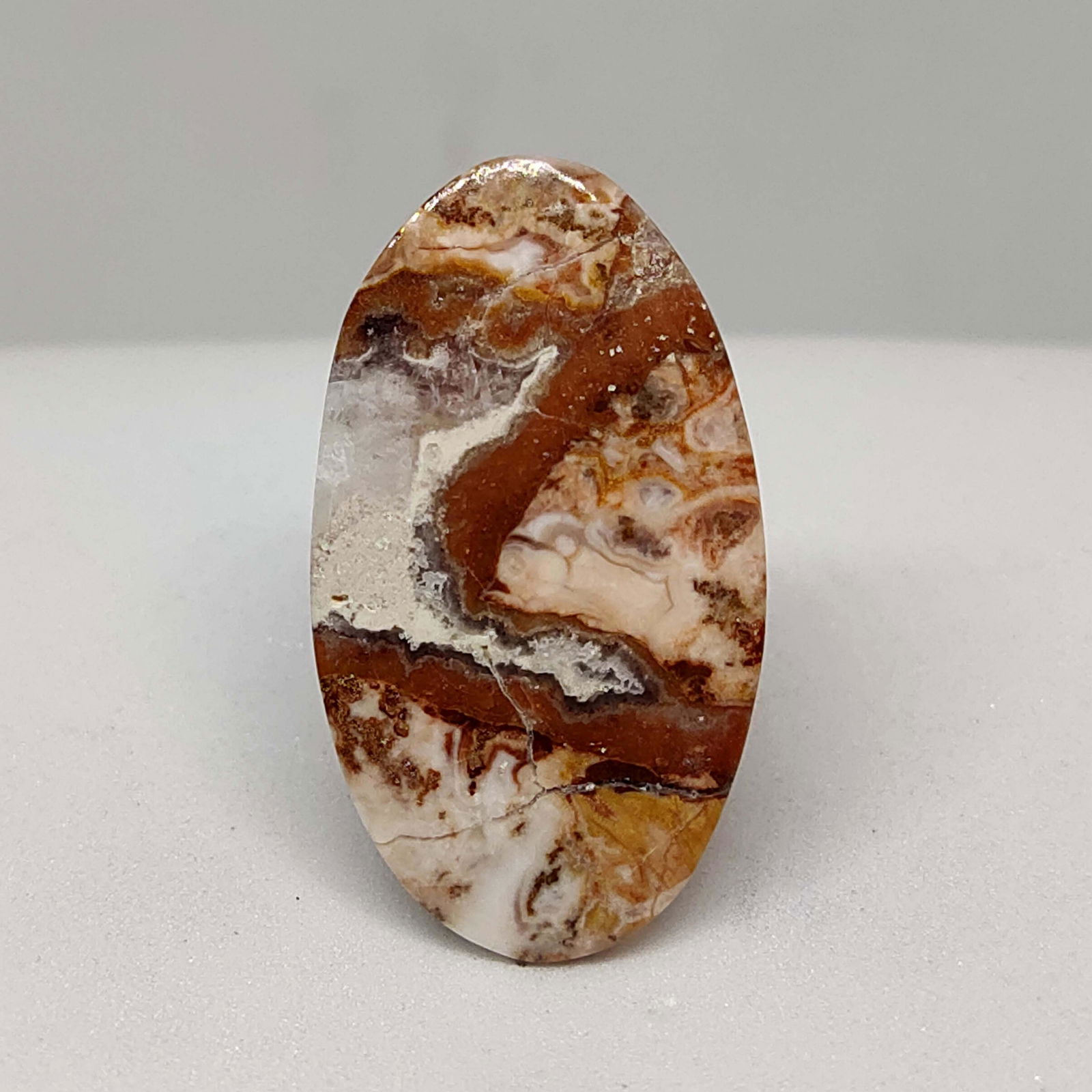14.15 ct Natural Rosita Jasper: All the stones listed are 100% natural and rarely selected from a big quantity lot also these are of very high quality. BID WITH CONFIDENCE!!! DIMENSIONS : 31X17X2 mm