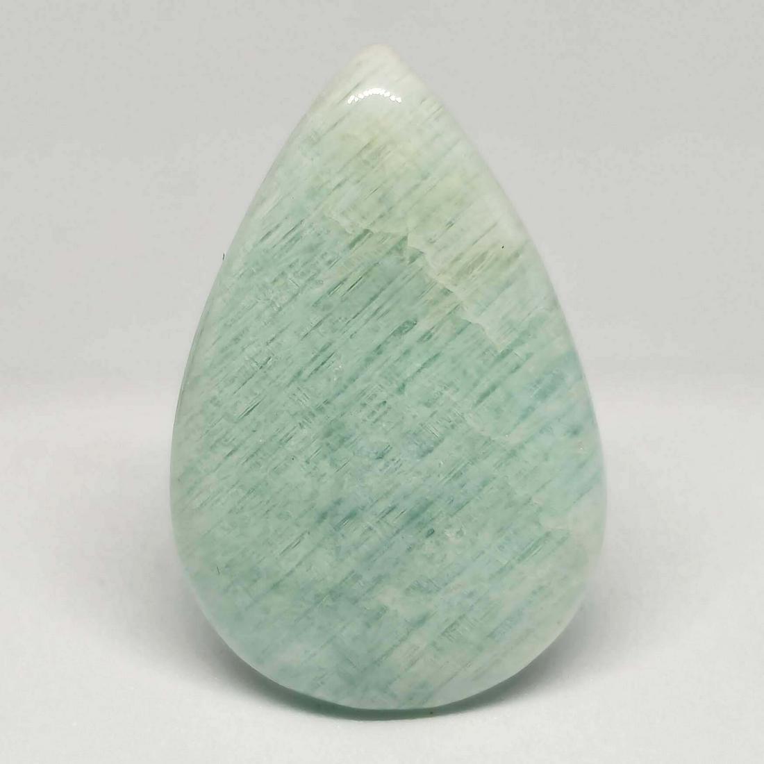 22.30 ct Natural Green Amazonite: All the stones listed are 100% natural and rarely selected from a big quantity lot also these are of very high quality. BID WITH CONFIDENCE!!! DIMENSIONS : 29X19X5 mm