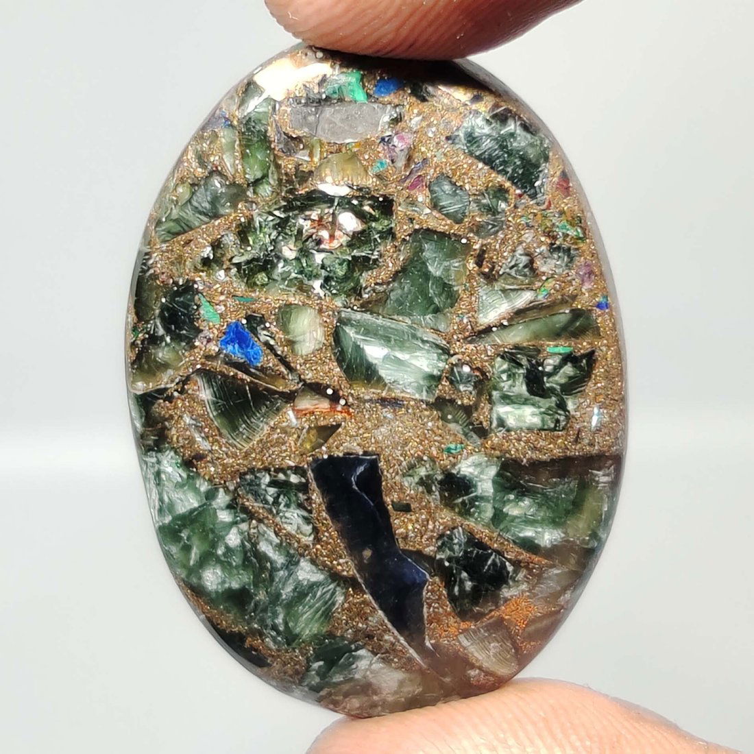 44.40 ct Natural Copper Seraphinite (1 of 1)