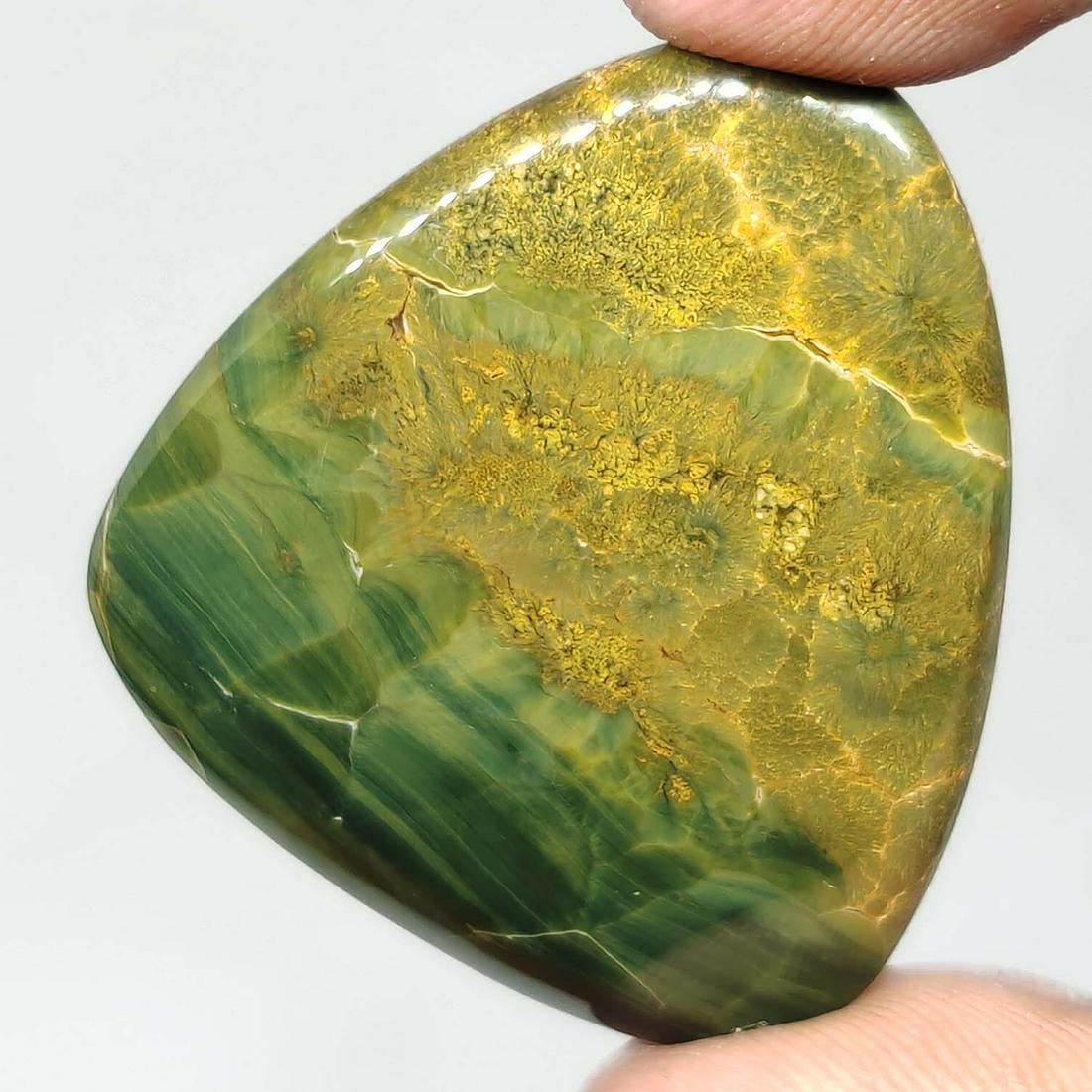49.95 ct Natural Ocean Jasper: All the stones listed are 100% natural and rarely selected from a big quantity lot also these are of very high quality. BID WITH CONFIDENCE!!! DIMENSIONS : 37X31X5 mm