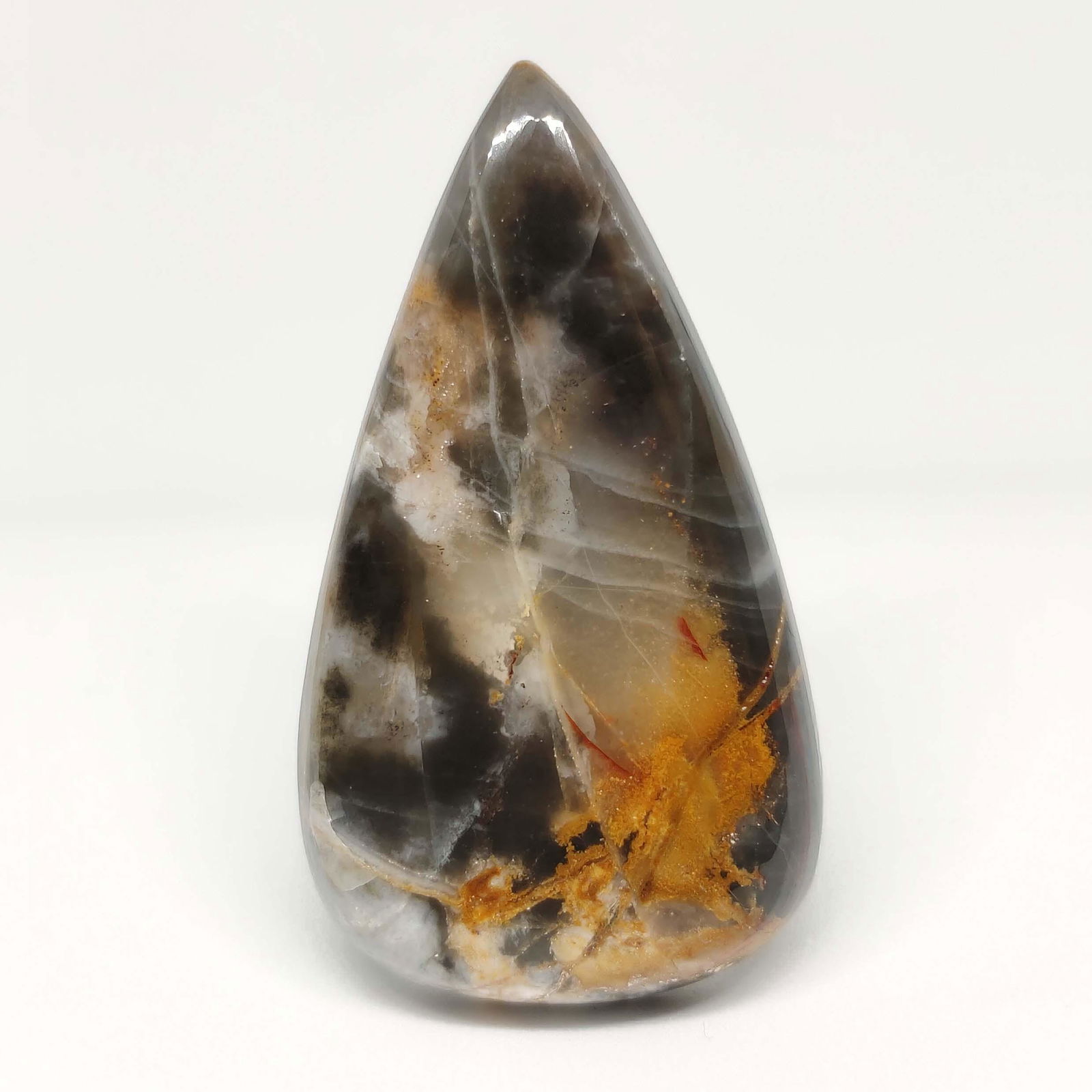 53.00 ct Natural Cherry Creek Jasper: All the stones listed are 100% natural and rarely selected from a big quantity lot also these are of very high quality. BID WITH CONFIDENCE!!! DIMENSIONS : 45.5X25X6 mm