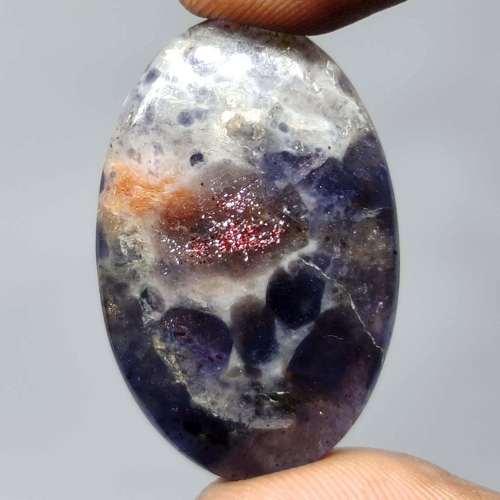 37.95 ct Natural Iolite Sunstone (1 of 1)
