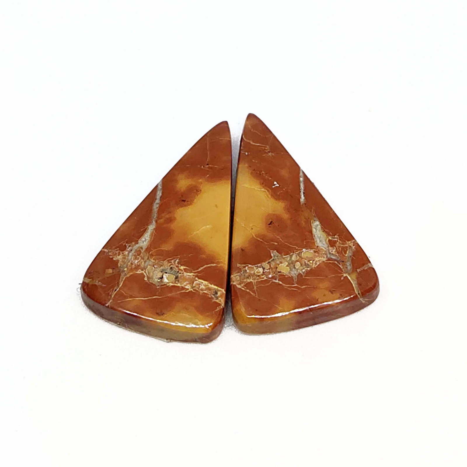 18.75 ct Natural Malingano Jasper Pair: All the stones listed are 100% natural and rarely selected from a big quantity lot also these are of very high quality. BID WITH CONFIDENCE!!! DIMENSIONS : 24X13X3 mm