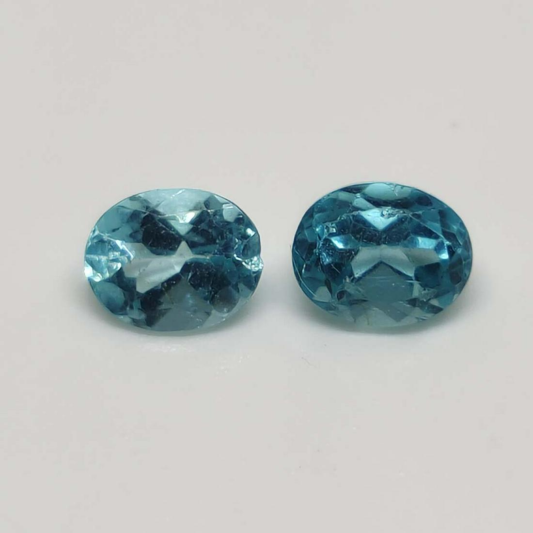 0.95 ct Natural Blue Apatite Pair (1 of 1)