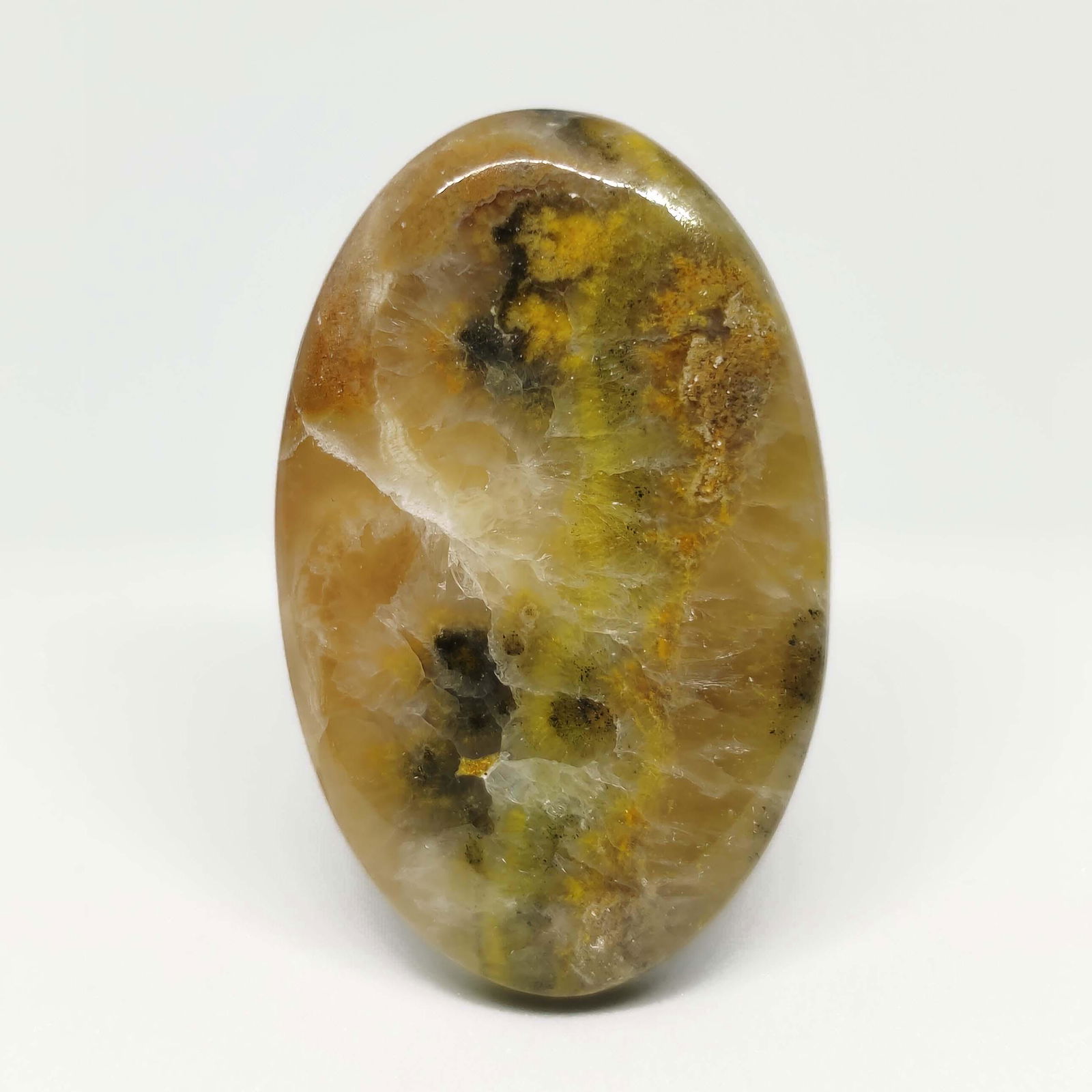 53.80 ct Natural Bumble Bee Jasper: All the stones listed are 100% natural and rarely selected from a big quantity lot also these are of very high quality. BID WITH CONFIDENCE!!! DIMENSIONS : 39X25X6 mm