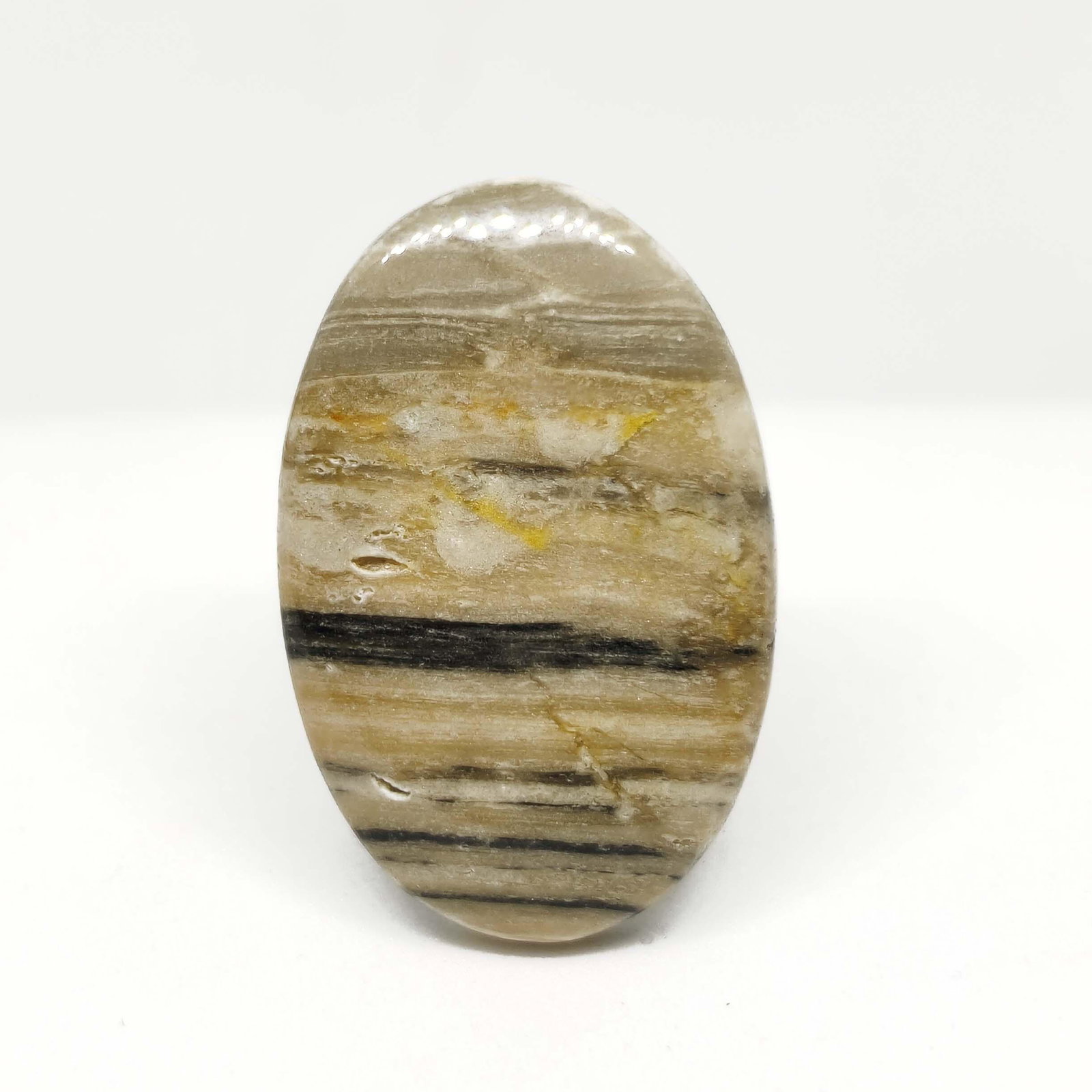 34.00 ct Natural Zebra Jasper: All the stones listed are 100% natural and rarely selected from a big quantity lot also these are of very high quality. BID WITH CONFIDENCE!!! DIMENSIONS : 33X21X5 mm