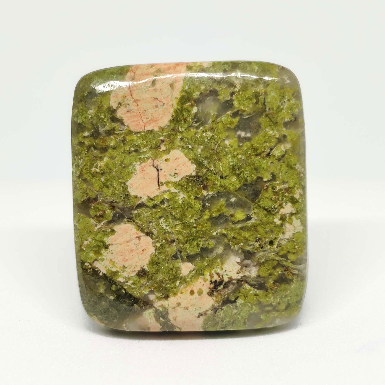 51.20 ct Natural Unakite Jasper: All the stones listed are 100% natural and rarely selected from a big quantity lot also these are of very high quality. BID WITH CONFIDENCE!!! DIMENSIONS : 30X26X5.5 mm