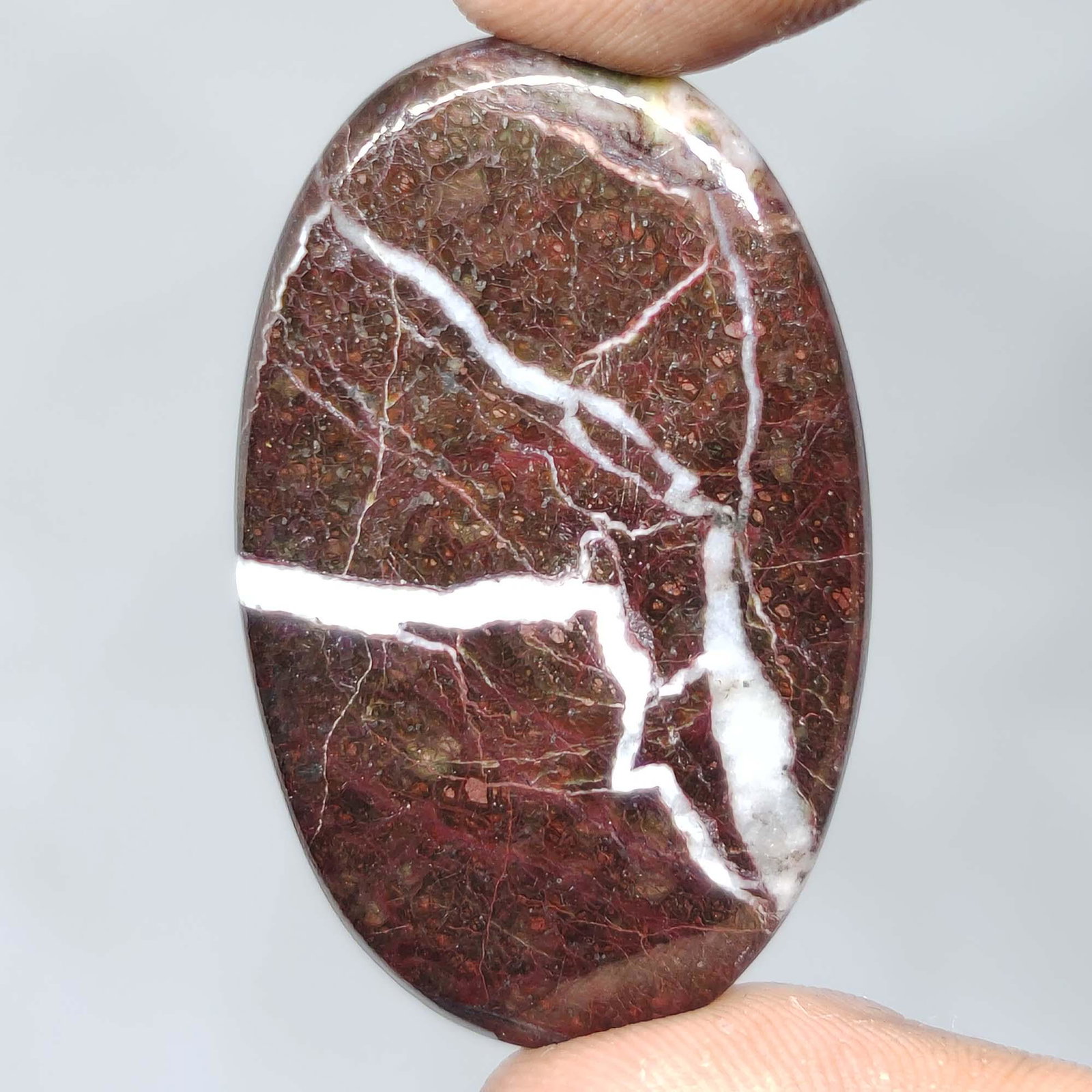 45.90 ct Natural Coconut Jasper: All the stones listed are 100% natural and rarely selected from a big quantity lot also these are of very high quality. BID WITH CONFIDENCE!!! DIMENSIONS : 45X27X4 mm