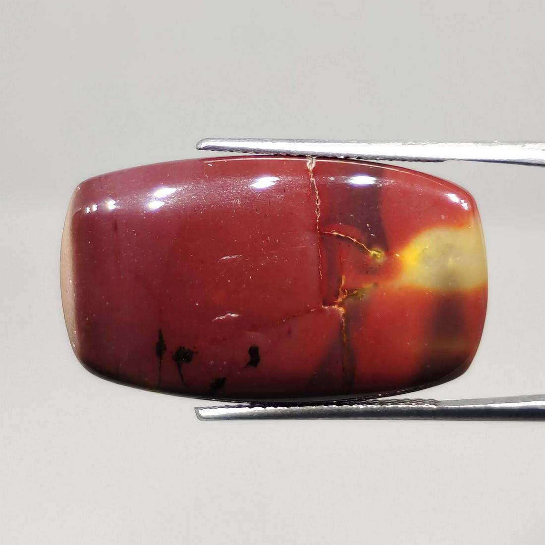 18.00 ct Natural Mookaite Jasper: All the stones listed are 100% natural and rarely selected from a big quantity lot also these are of very high quality. BID WITH CONFIDENCE!!! DIMENSIONS : 27X16X4 mm
