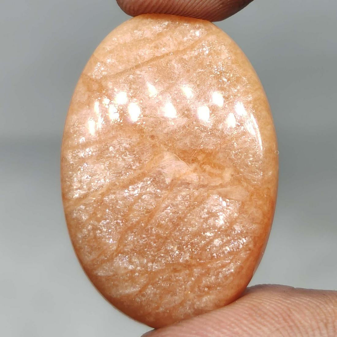 37.75 ct Top Grade Natural Peach Amazonite: All the stones listed are 100% natural and rarely selected from a big quantity lot also these are of very high quality. BID WITH CONFIDENCE!!! DIMENSIONS : 34X23X5 mm