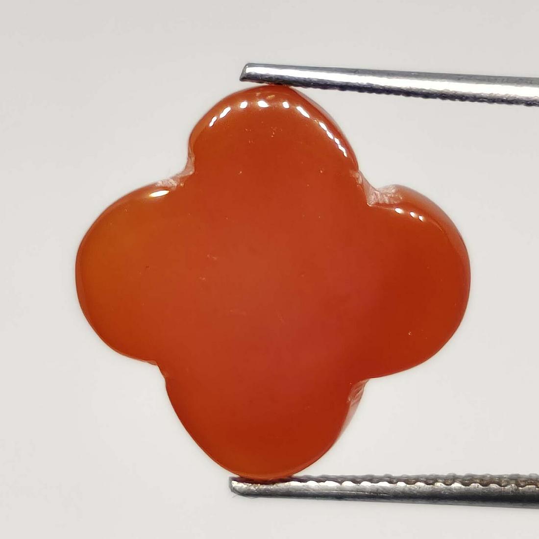 8.65 ct Natural Carnelian Star: Gemstones: CarnelianCarat Weights: 8.65 ct Size/Dimensions: 15 x 15 mm