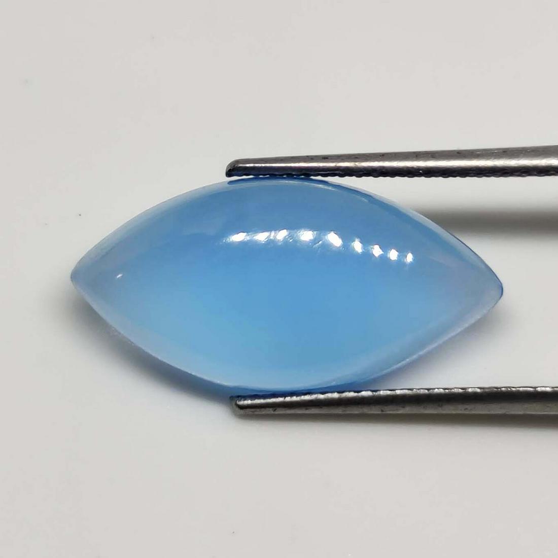 6.60 ct Natural Blue Chalcedony: Gemstones: ChalcedonyCarat Weights: 6.60 ct Size/Dimensions: 10 x 20 mm