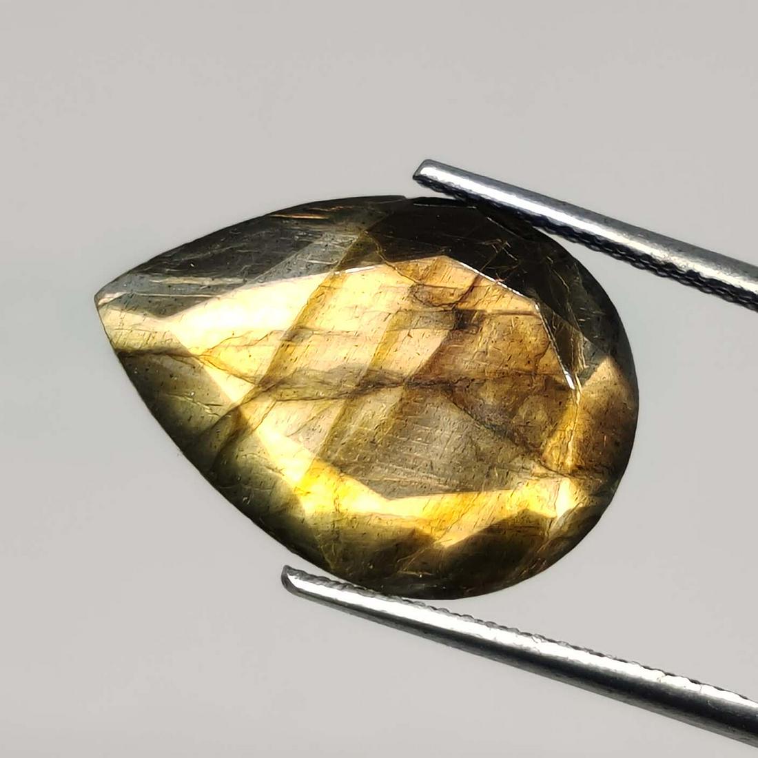 9.45 ct Natural Faceted Labradorite: Gemstones: LabradoriteCarat Weights: 9.45 ct Size/Dimensions: 18 x 13 x 6 mmOrigin : India