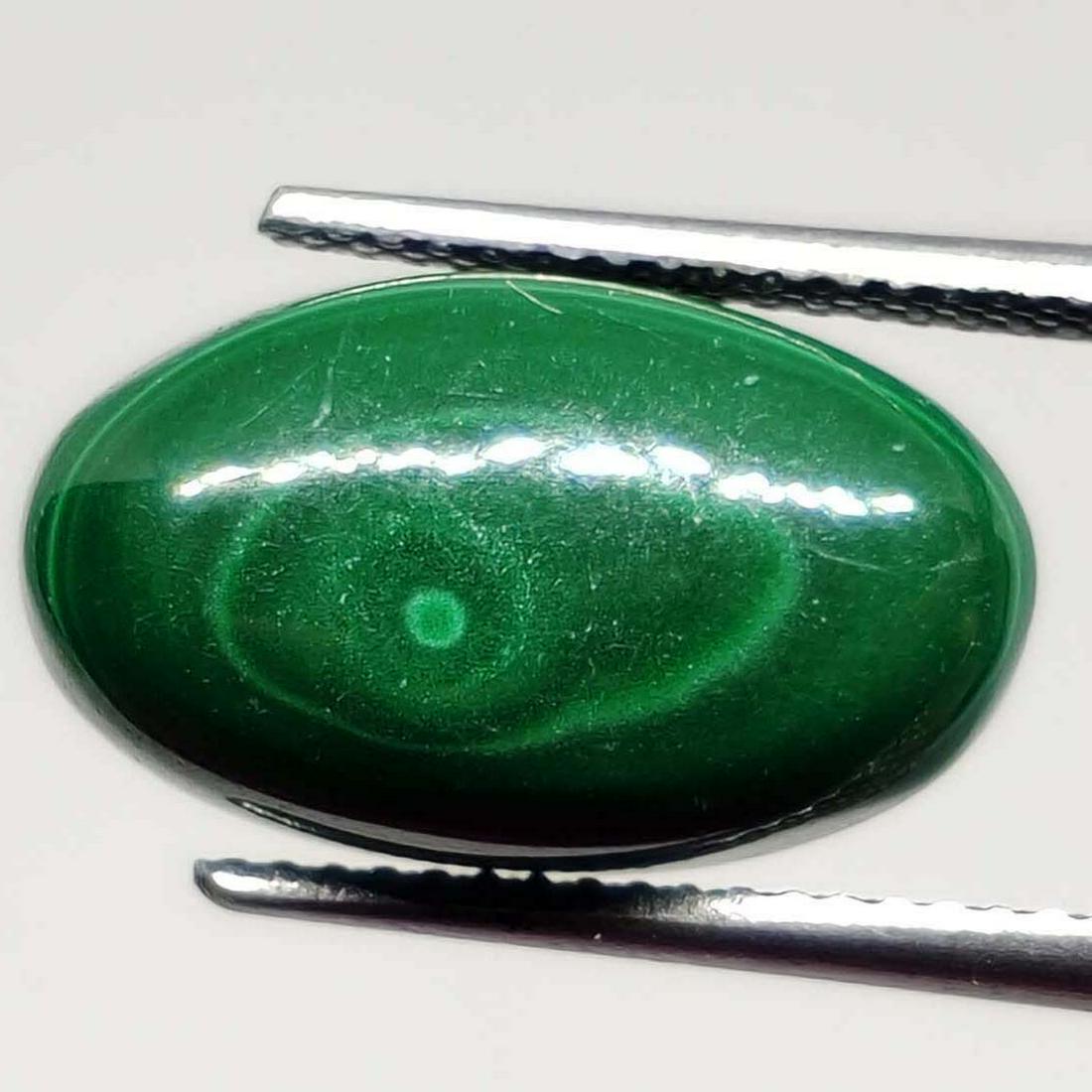 10.25 ct Natural Malachite: Gemstones: MalachiteCarat Weights: 10.25 ct Size/Dimensions: 16 x 9 x 5 mm