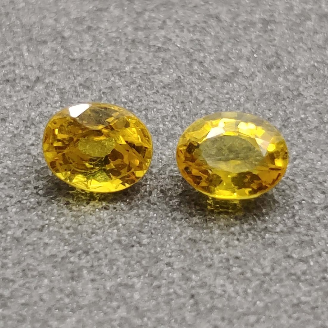 0.80 Ct Natural Yellow Sapphire Pair (1 of 1)