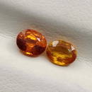 0.90 Ct Natural Orange Sapphire Pair