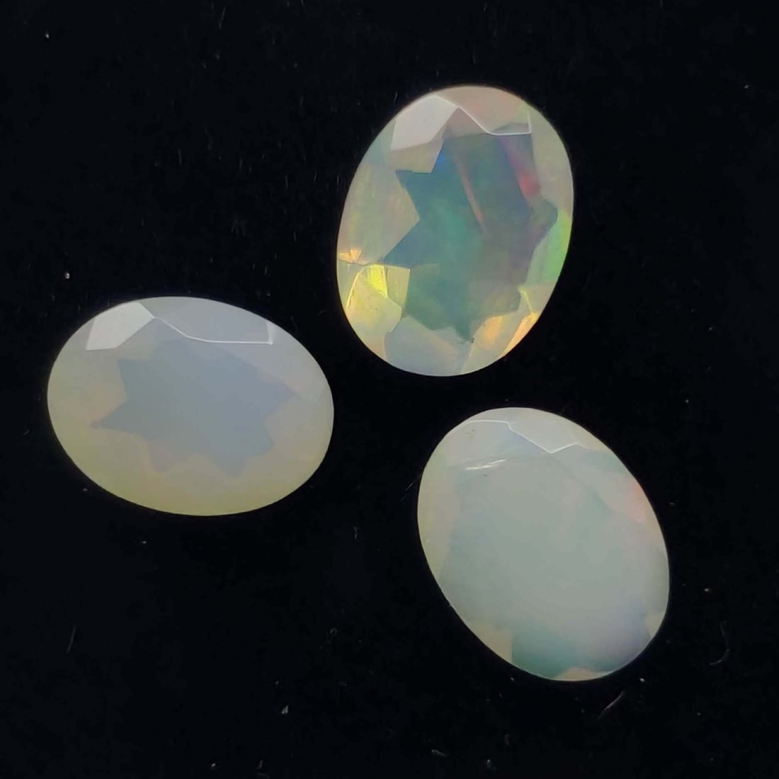 2.40 Ct Natural Ethiopian Multicolor Fire Opal Oval Cut Set (1 of 2)