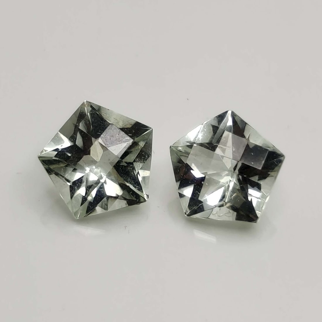 3.10 Ct Natural Green Amethyst Fancy Shape Pair (1 of 2)