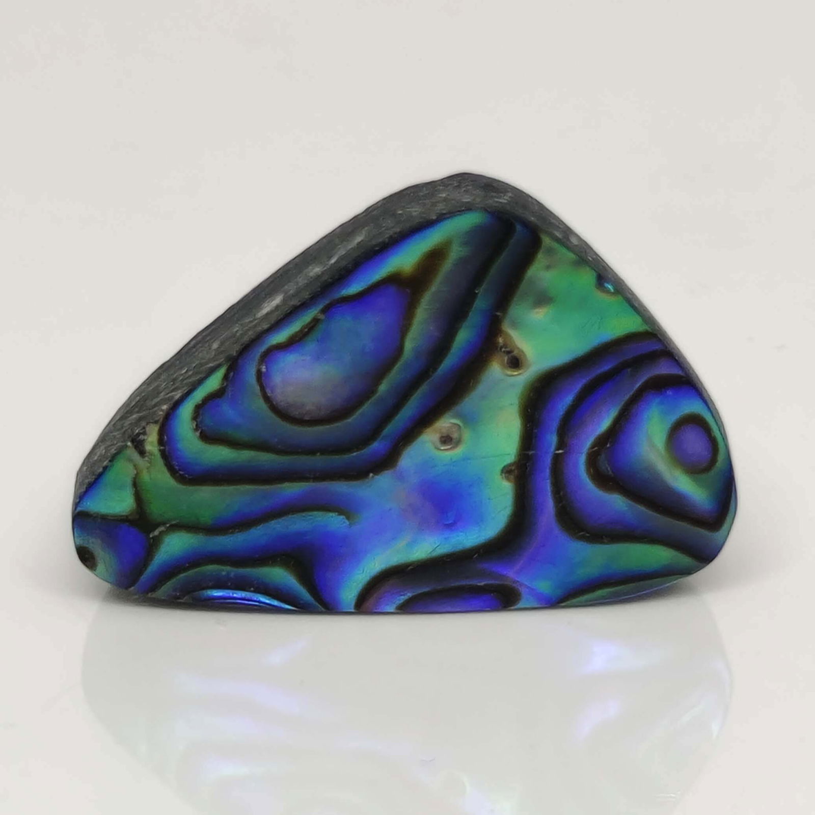 14.60 ct Natural Australian Abalone Shell: Gemstones: Natural Abalone ShellCarat Weights: 14.60 ct Size/Dimensions: 23 X 15 X 5 mm