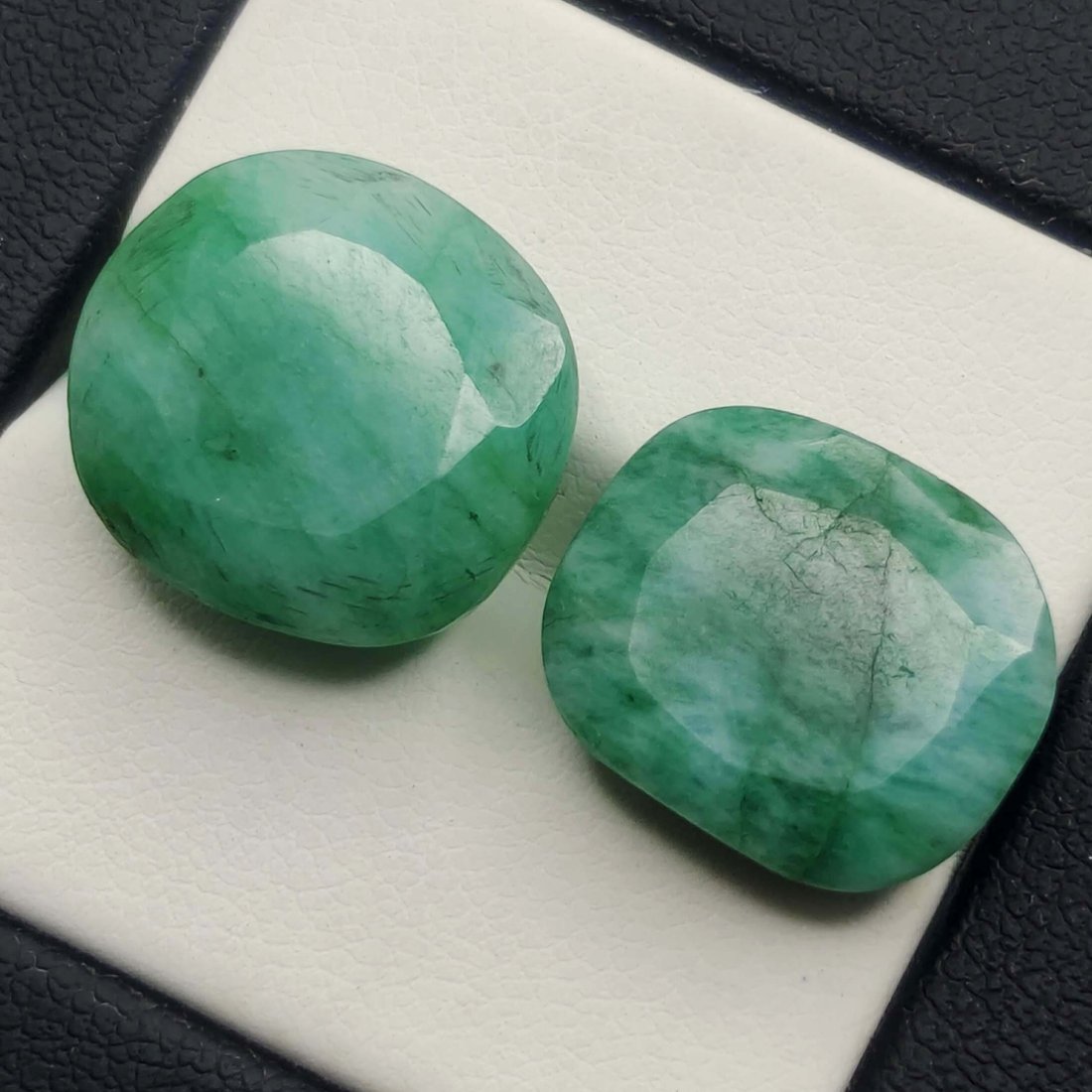 26.35 ct Natural Coated Emerald Pair (1 of 2)