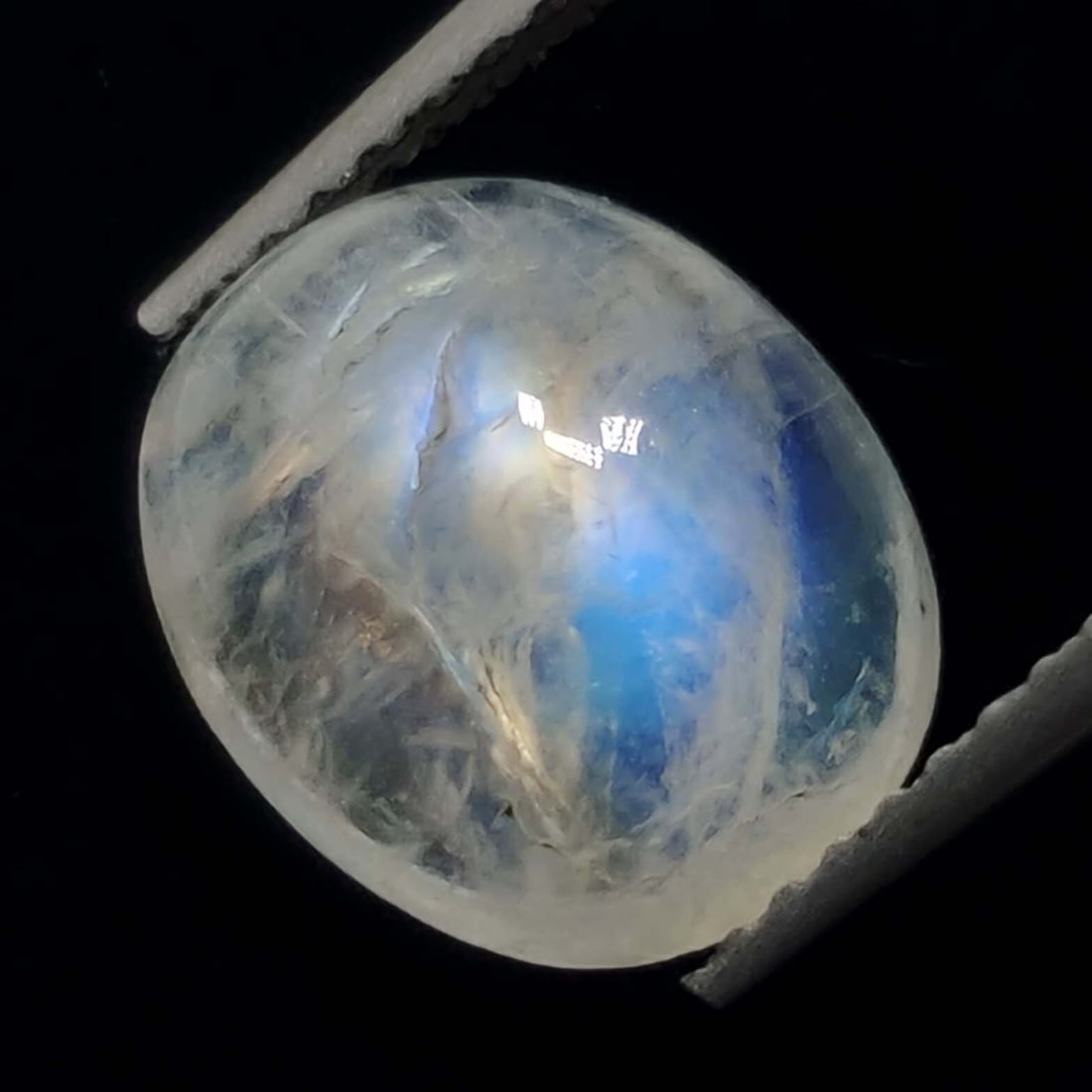 2.90 ct Natural Royal Blue Moonstone: Gemstones: Natural Blue Moonstone /Carat Weights: 2.90 ct /Size/Dimensions: 11 X 9 mm Approx