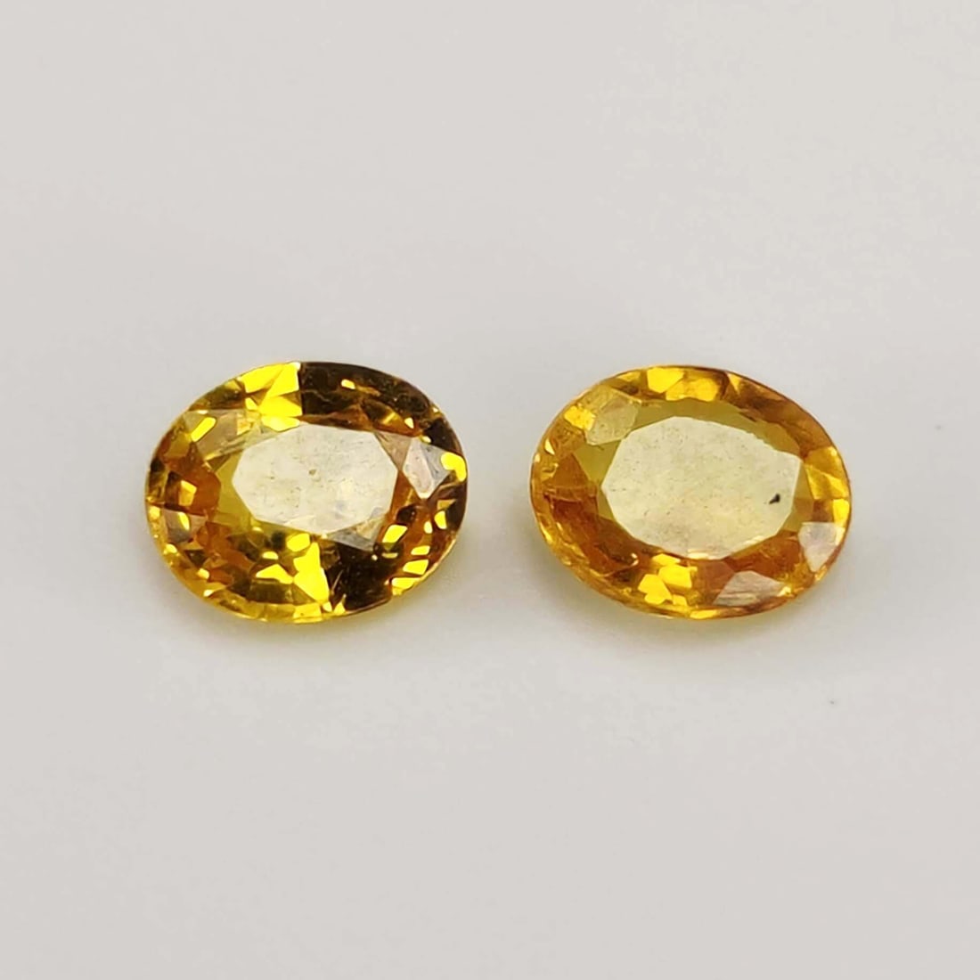 0.75 Ct Natural Yellow Sapphire Pair (1 of 2)