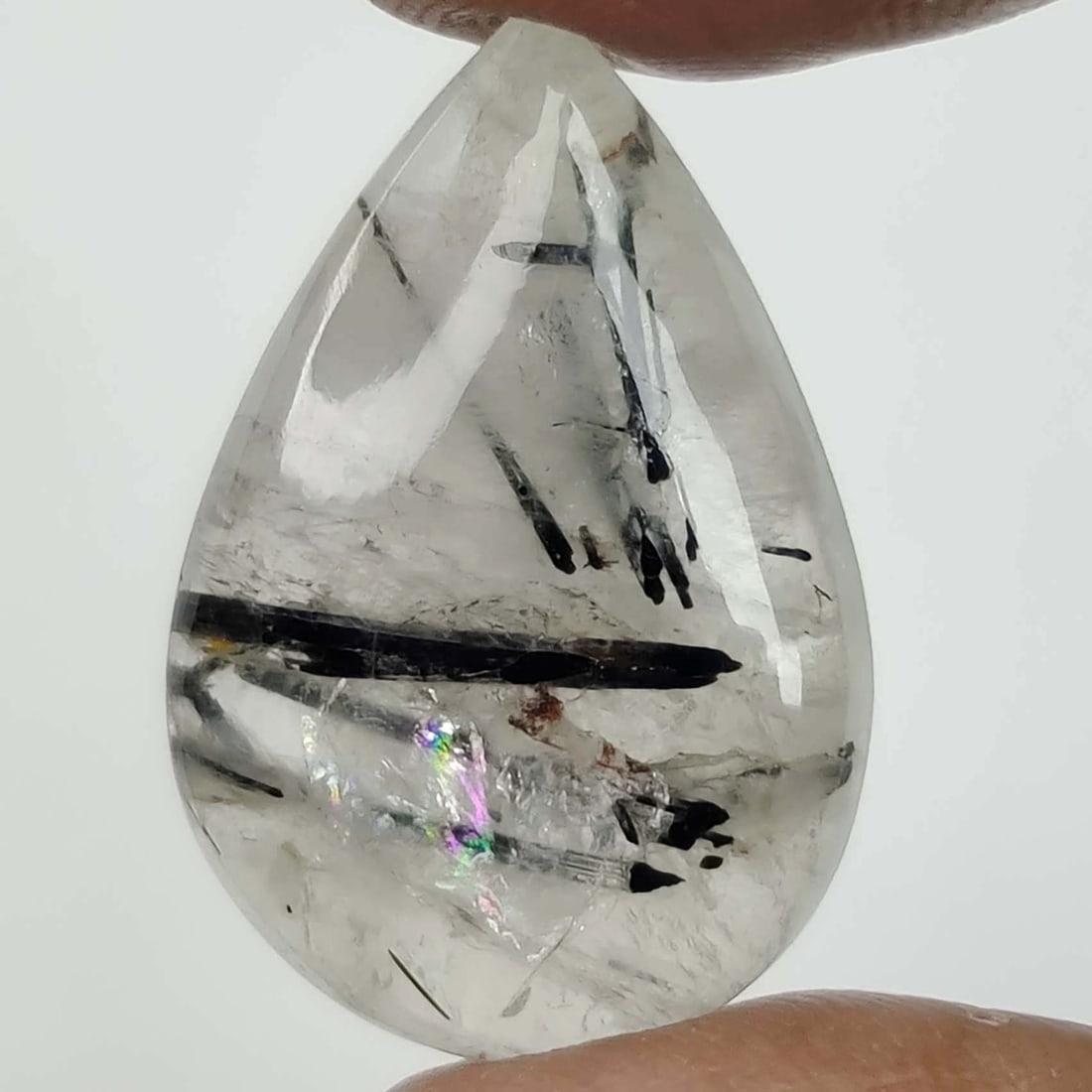 21.50 Ct Natural Black Rutile Quartz (1 of 2)