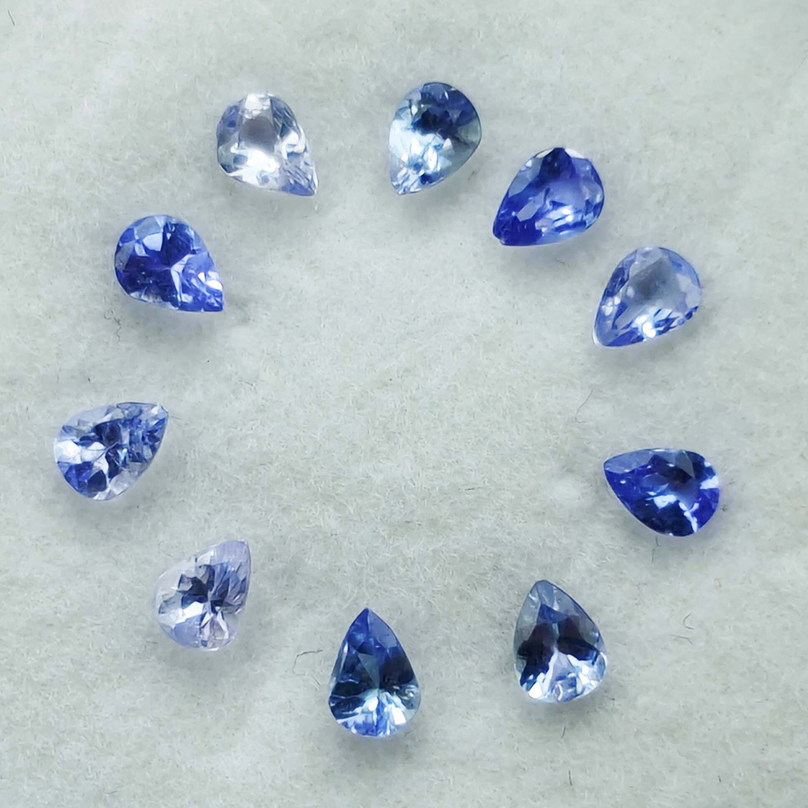 1.48 Ct Natural Tanzanite Pear Set (1 of 2)