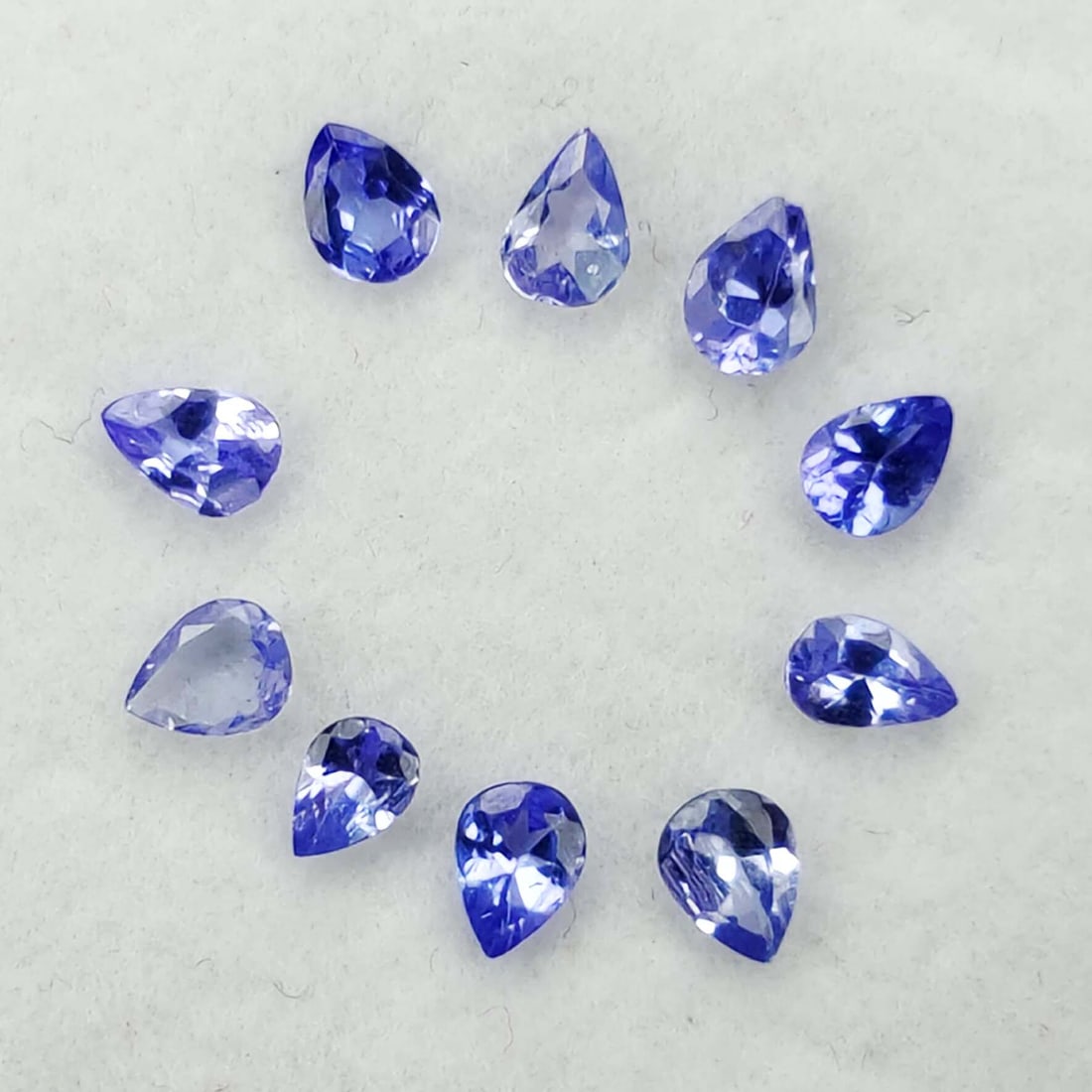 0.97 Ct Natural Tanzanite Pear Set (1 of 2)