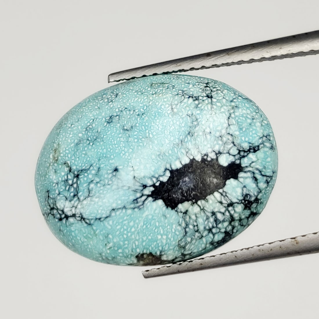 9.80 ct Natural Tibetan Turquoise: Gemstones: Natual Tibetan Turquoise /Carat Weights: 9.80 ct /Size or Dimensions: 19.30 X 14.80 X 5 mm