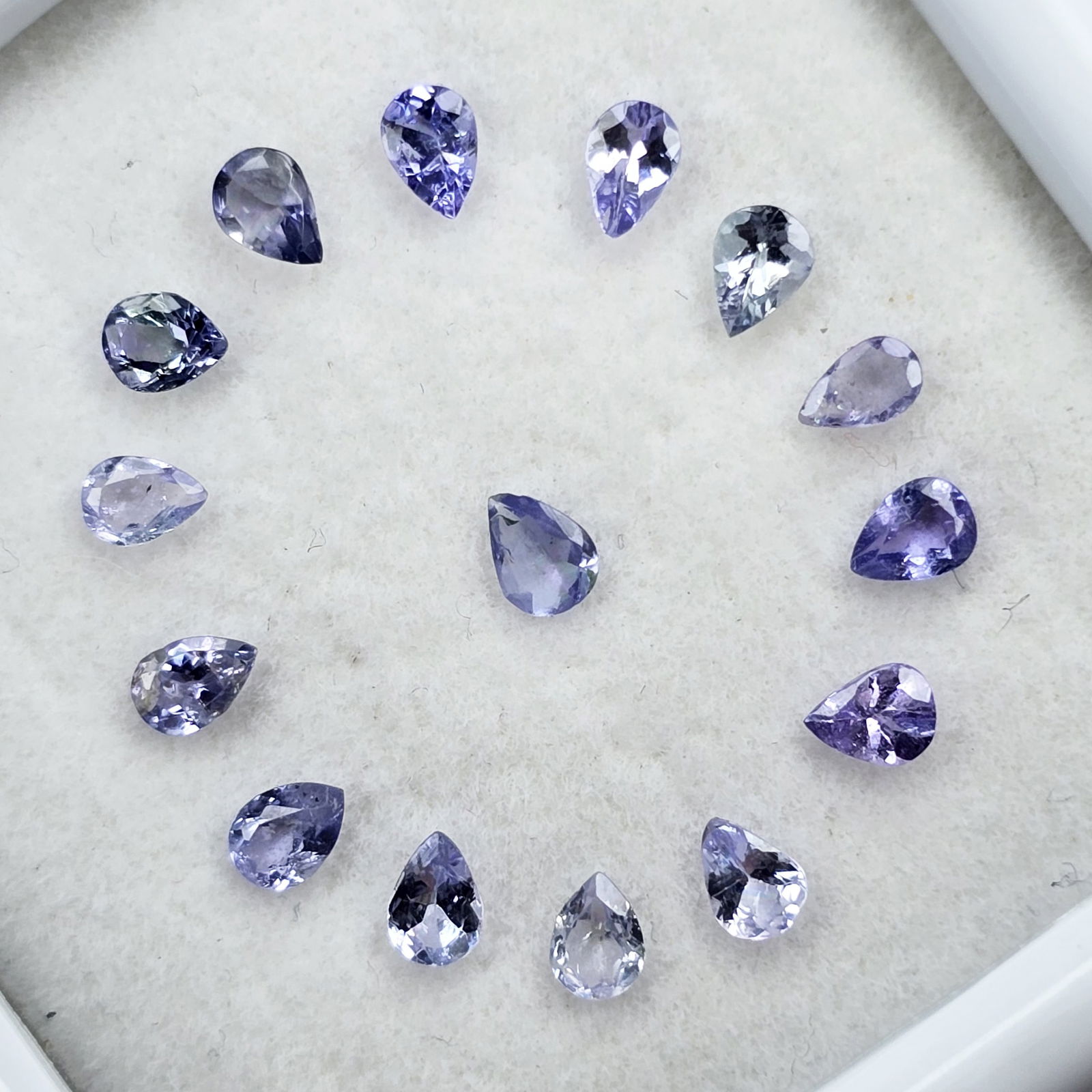 2.03 Ct Natural Tanzanite Pear Set (1 of 2)