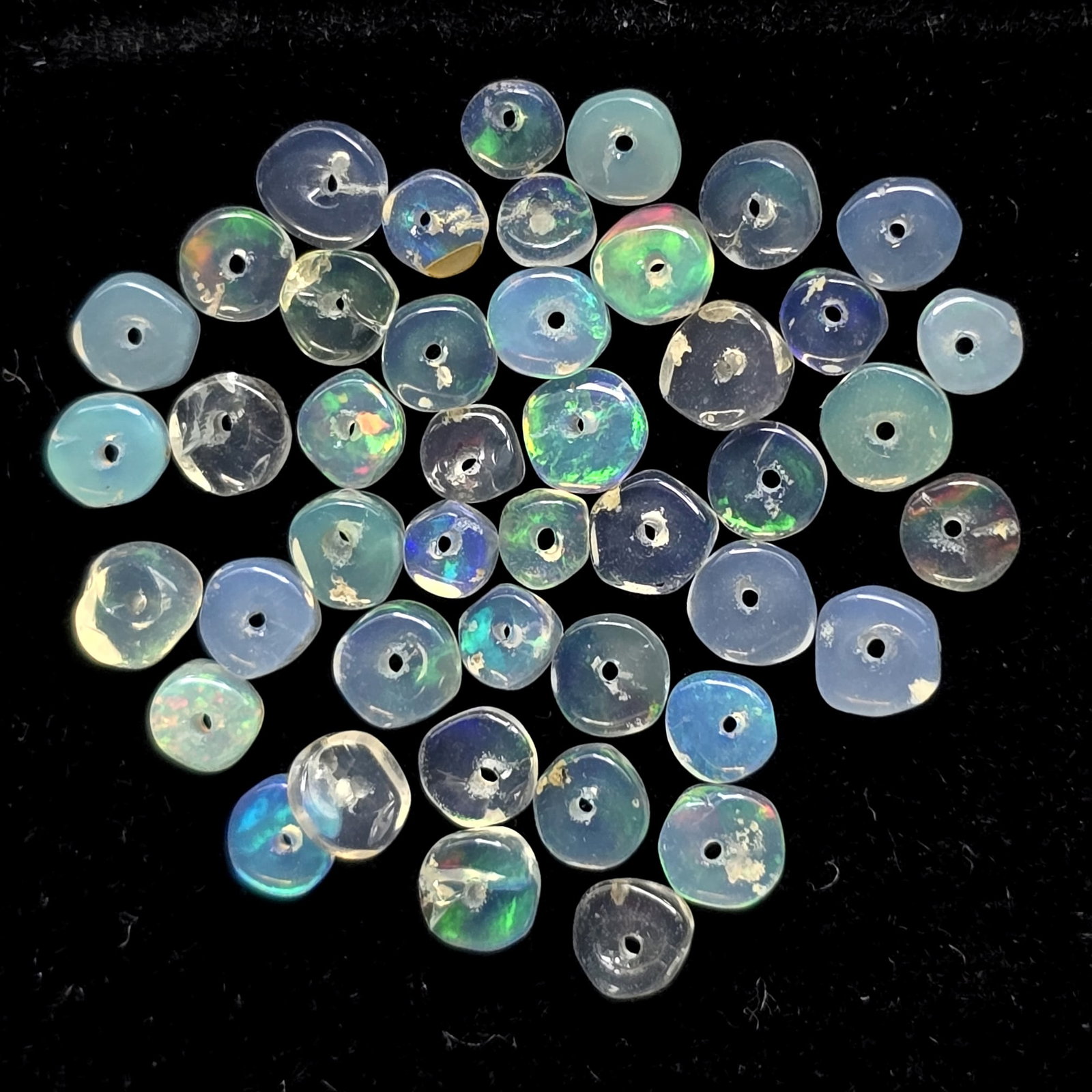 5.02 Ct Natural Ethiopian Fire Opal Loose Beads: Gemstones: Natural Fire Opal /Carat Weights: 5.02 ct /Size or Dimensions: 2.80 to 3.80 mm /Treatment: No