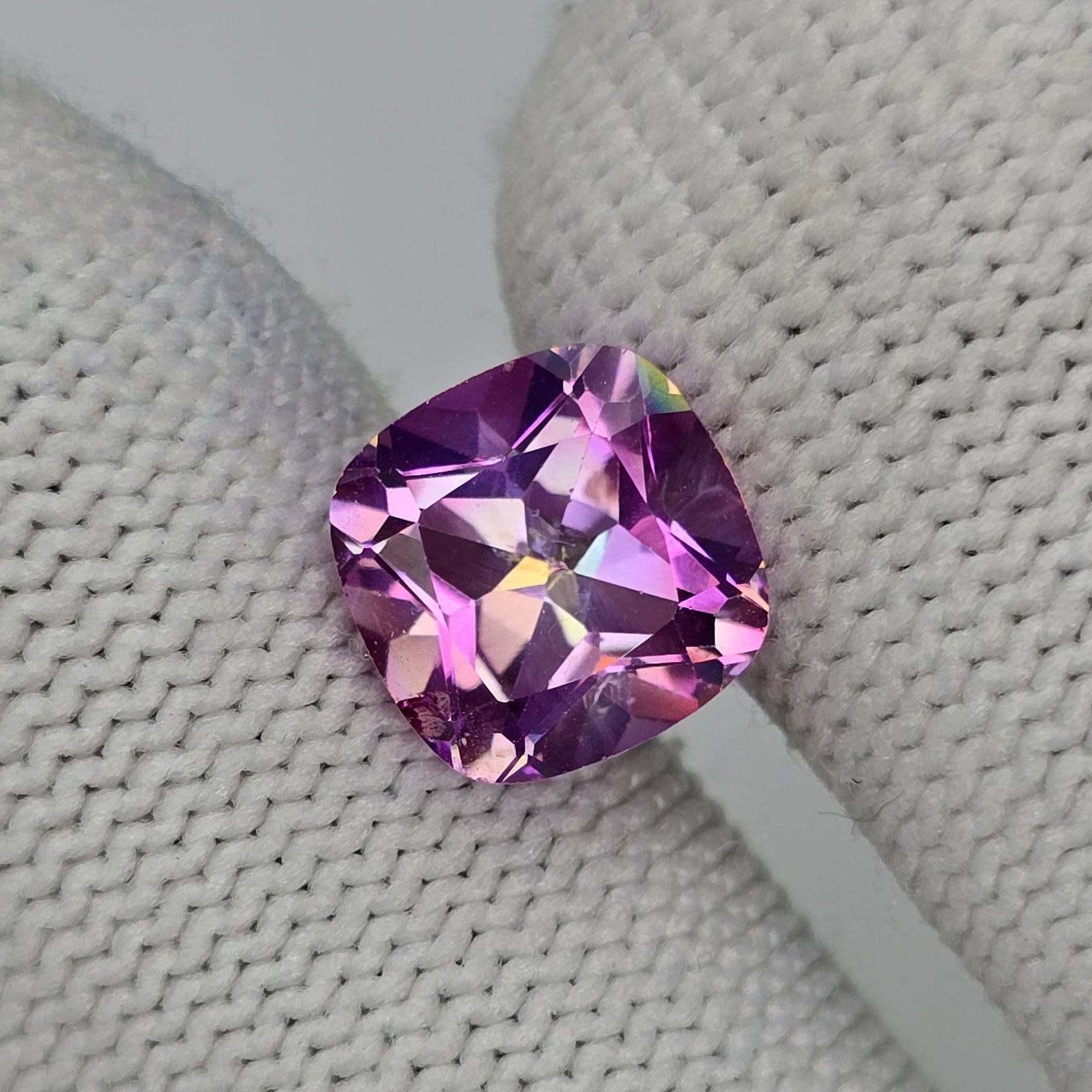 5.40 ct Natural Charisma Pink Mystic Topaz: Gemstones: Natural Mystic Topaz /Carat Weights: 5.40 ct /Size or Dimensions: 10 X 10 X 6.60 mm /Treatment: Coated