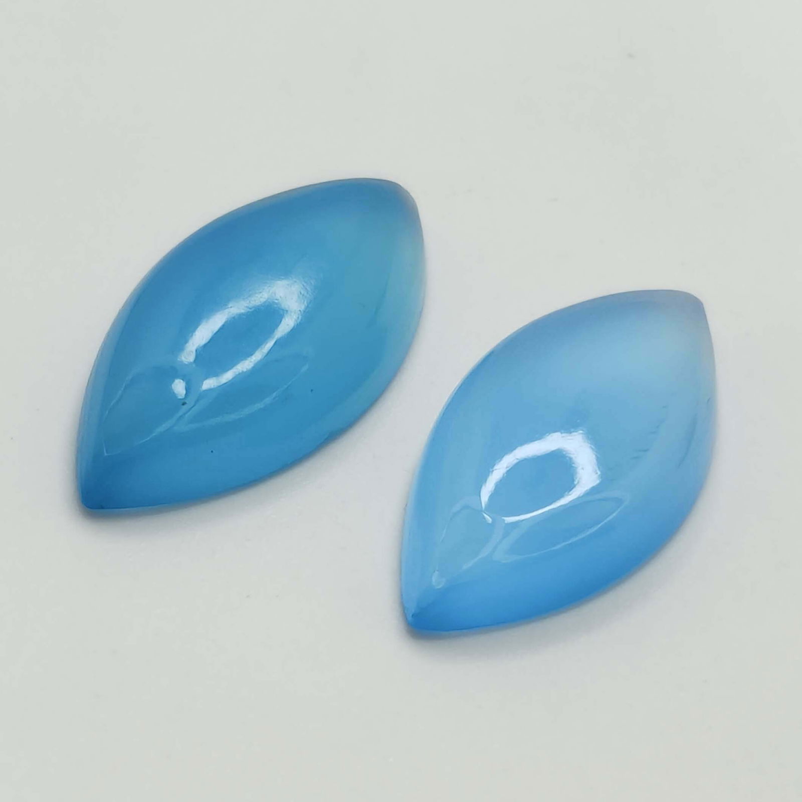 12.91 ct Natural Blue Chalcedony Pair (1 of 2)