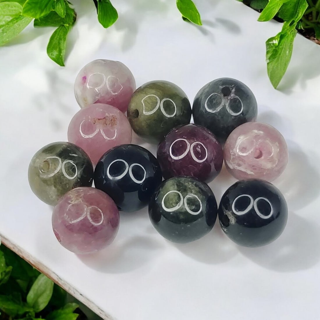 32.40 ct Natural Tourmaline Loose Beads Balls: Gemstones: Natural Tourmaline /Carat Weights: 32.40 ct /Size or Dimensions: 7 mm Approx